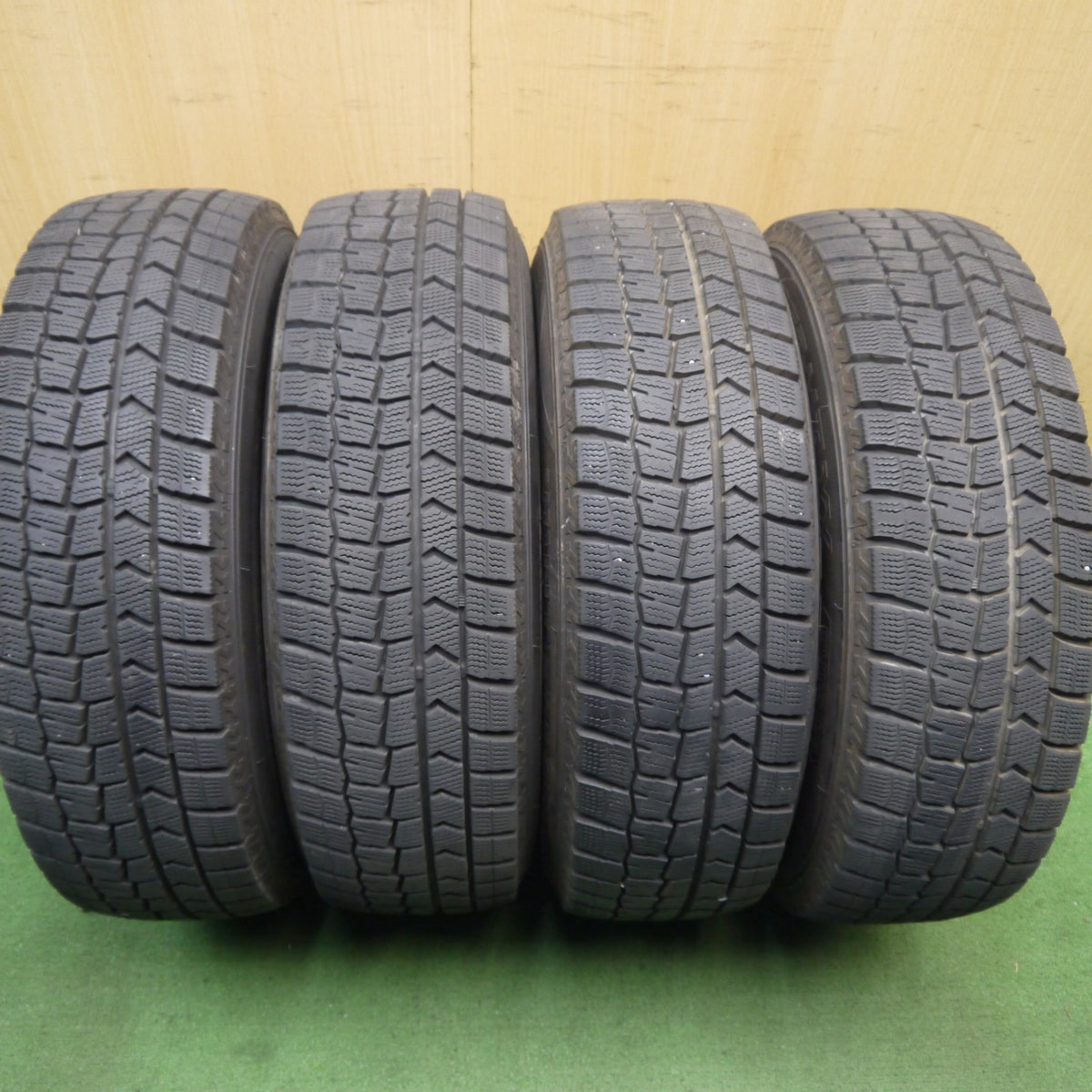 バリ溝!キレイ!9分◎スタッドレス 185/70R14 ダンロップ ウインターマックス WM02 ZACK JP-110 MONZA ザック モンツァ 14インチ PCD100/4H◎6091405Hス