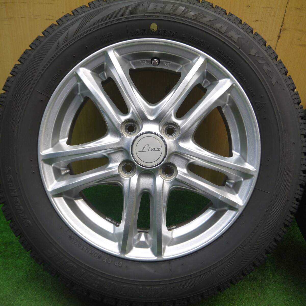 キレイ★スタッドレス 165/65R14 ブリヂストン ブリザック VRX Linz 14インチ ソリオ ハスラー 等 PCD100/4H★5021412Hス