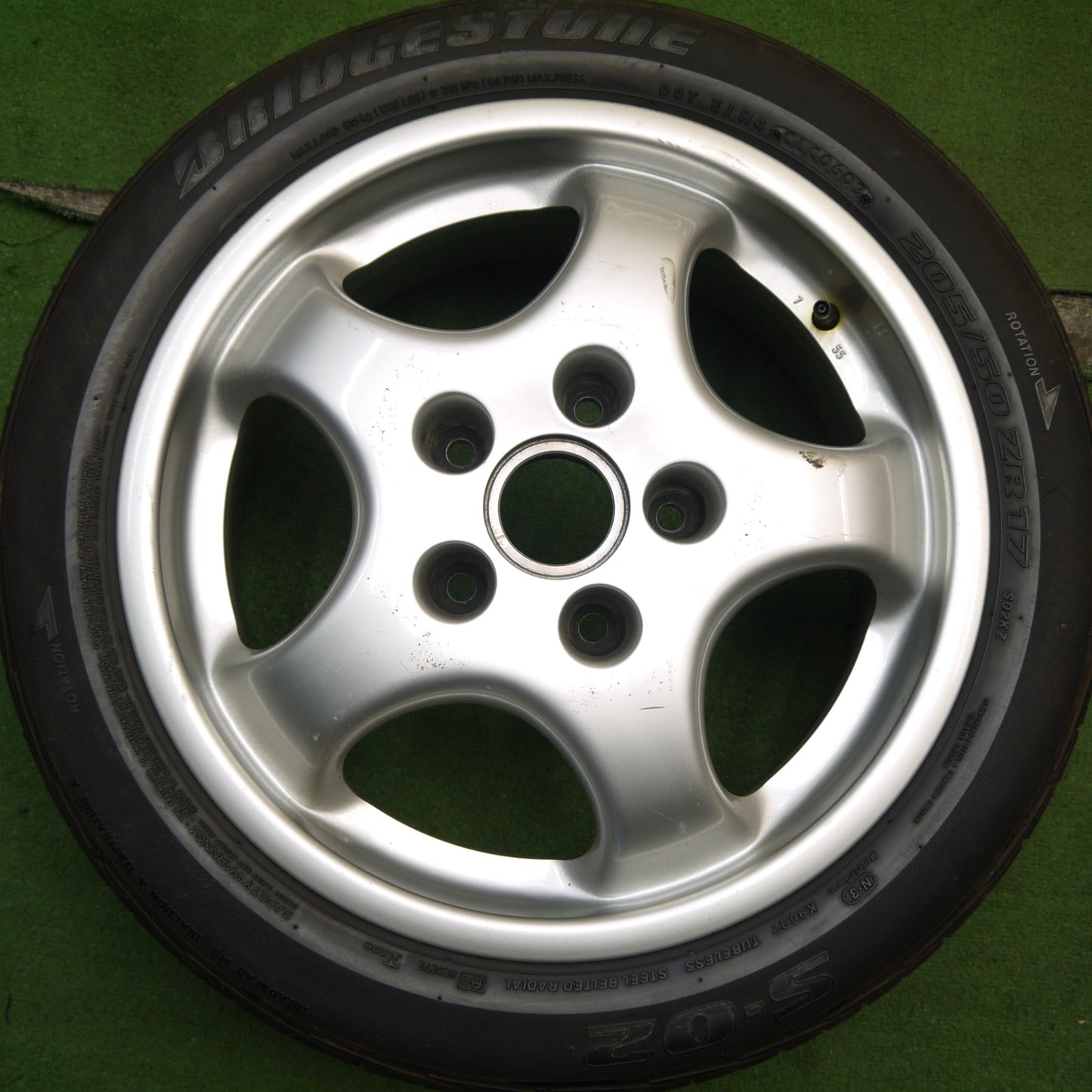 4本価格★ポルシェ 964 純正 205/50R17 255/40R17 ブリヂストン S-02 17インチ PCD130/5H★5060401Hノ