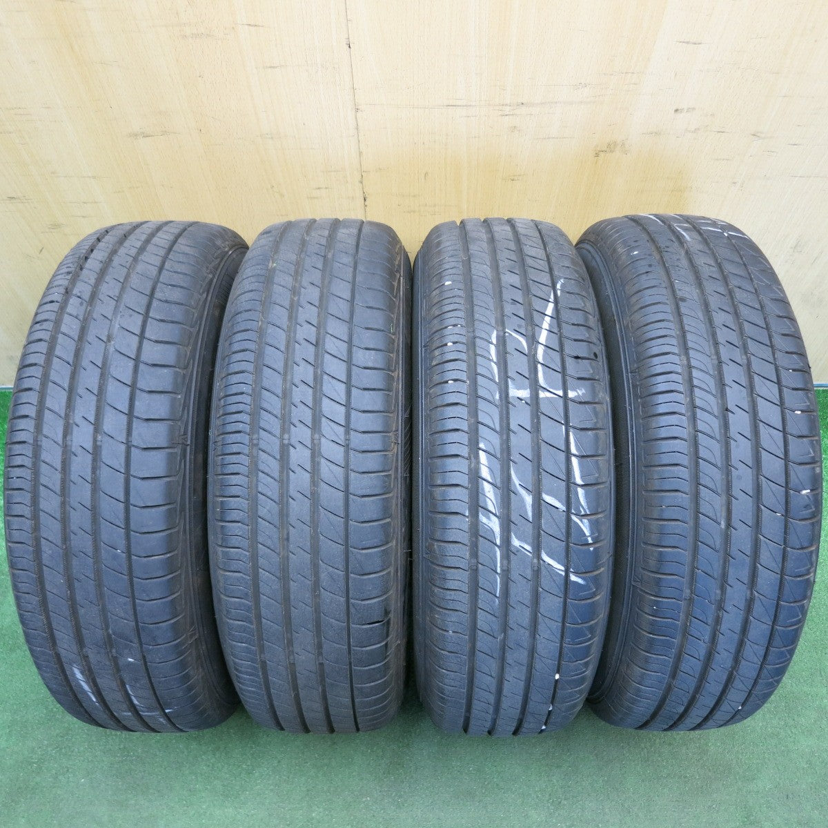 バリ溝!25年!9.5分★日産 E12 ノート 純正 スチール 185/70R14 ダンロップ LE MANS V+ ルマン 5+ 14インチ PCD100/4H★6053003HAノ