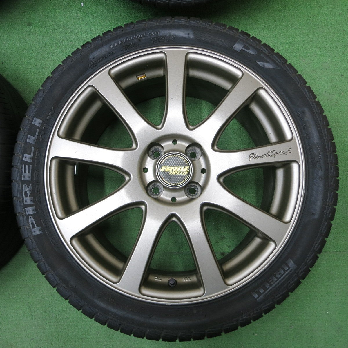 4本価格★FINAL SPEED 215/45R17 ピレリ P7 17インチ ファイナルスピード PCD100/4H★5042303ナノ