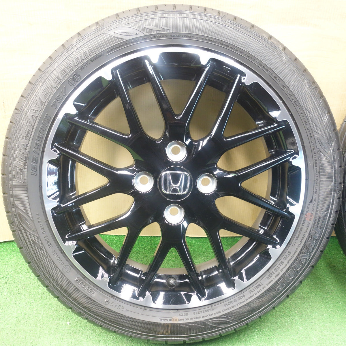 新車外し!23年★ホンダ JF5 JF6 N-BOX カスタム 純正 165/55R15 ダンロップ エナセーブ EC300 15インチ PCD100/4H★6020801KTノ