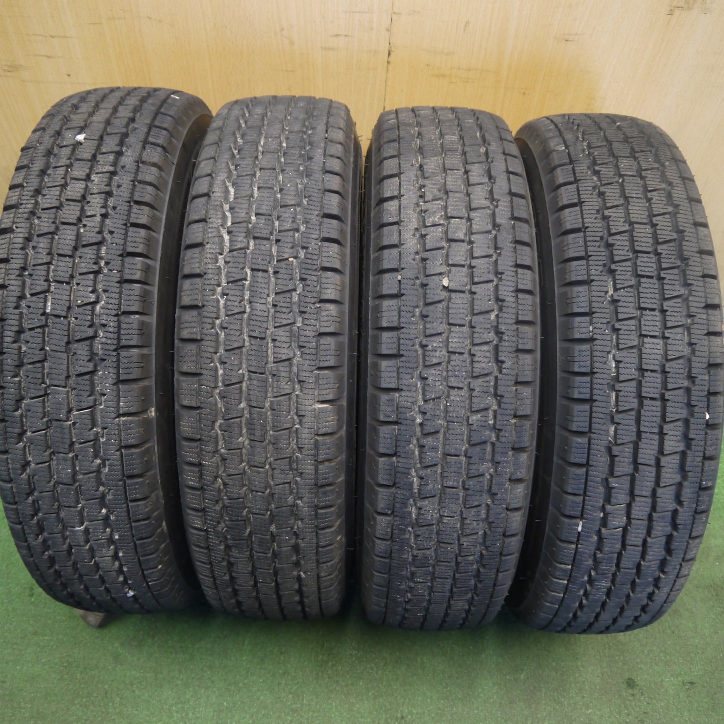 バリ溝!25年!9分★スタッドレス 145/80R12 80/78N ブリヂストン W300 TOPY スチール ホイール 12インチ PCD100 110 114.3/4H マルチ★6052906Hス