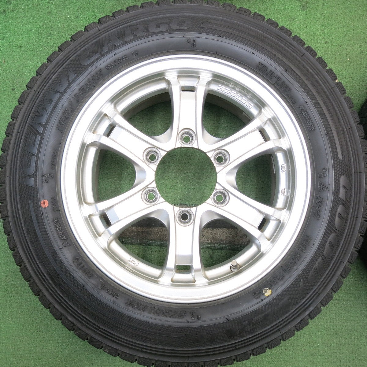 4本価格★KEELER 185/75R15 106/104L スタッドレス グッドイヤー アイスナビ カーゴ キーラー 15インチ PCD139.7/6H★5100502HAス