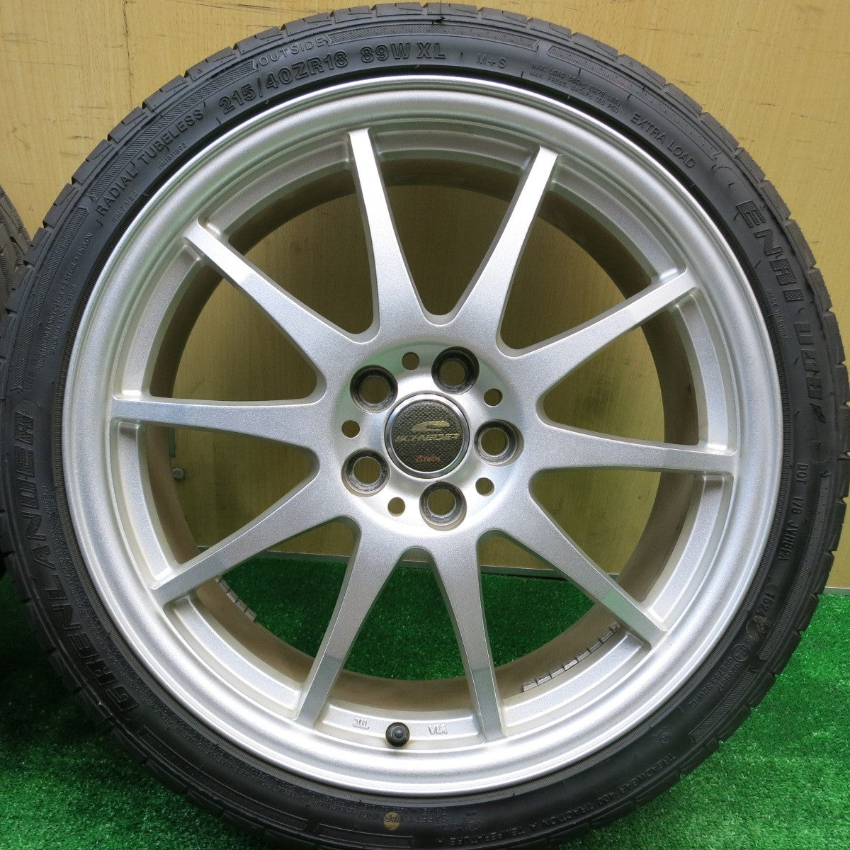 超バリ溝!24年!ほぼ10分★プリウス 等 215/40R18 グリンランダー ENRI U08 SCHNEIDER ATECH シュナイダー 18インチ PCD100/5H★5101202HAノ