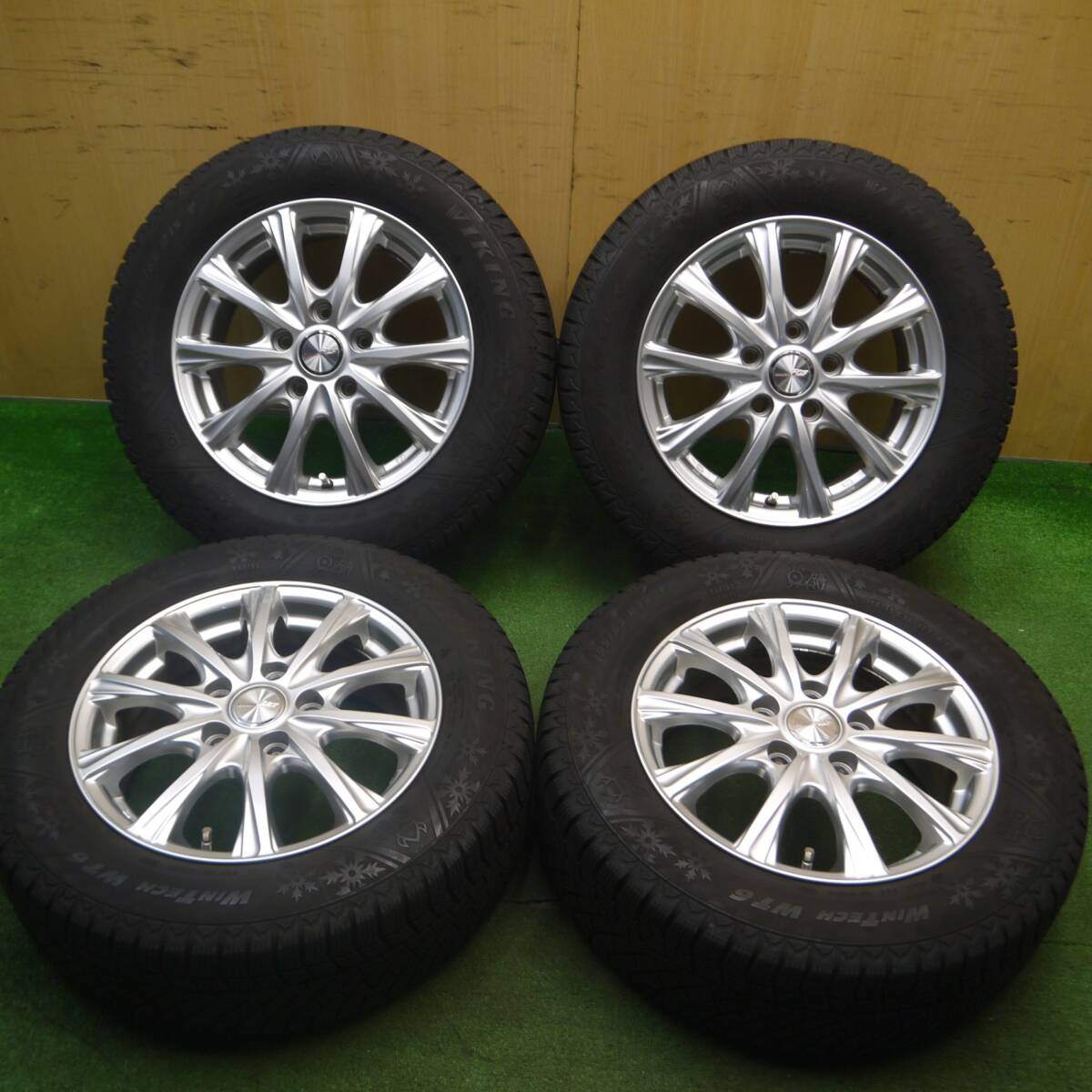 キレイ！21年☆スタッドレス 195/65R15 バイキング WINTECH WT6 ILLUGA 