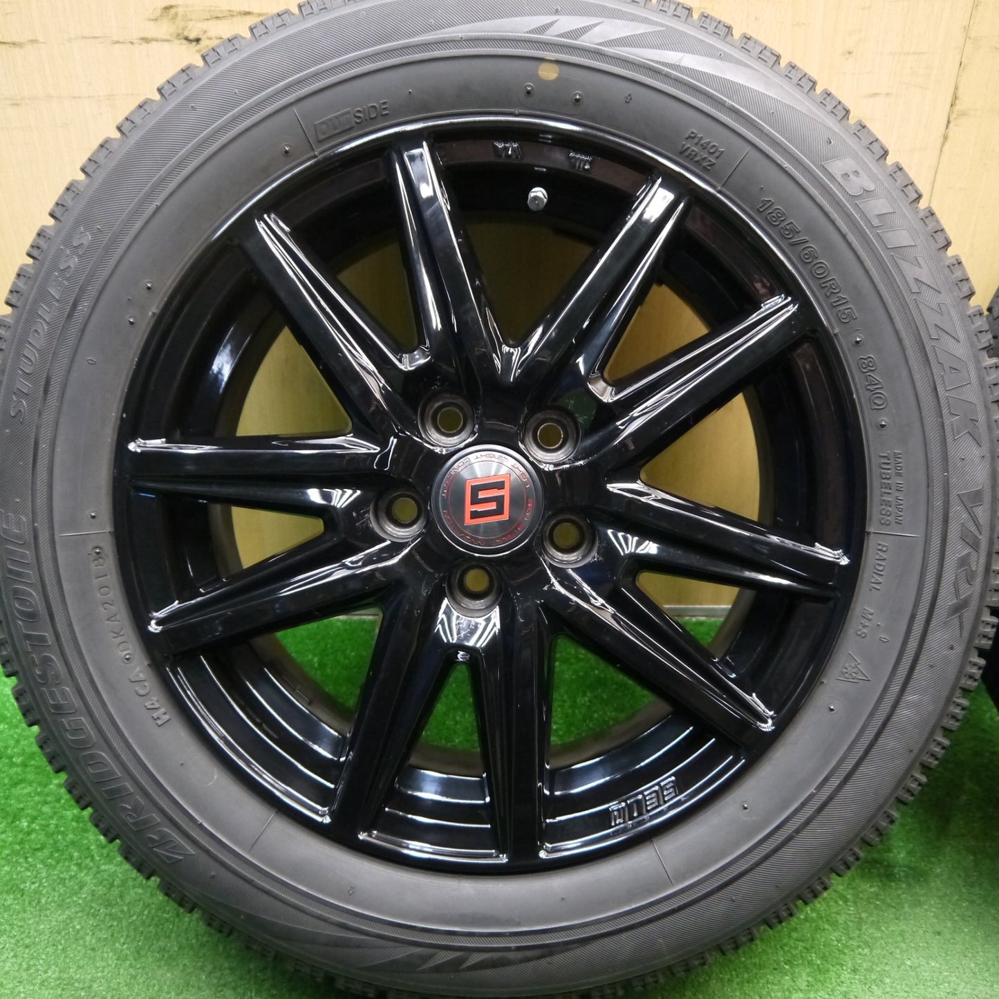 4本価格★シエンタ 等 185/60R15 スタッドレス ブリヂストン ブリザック VRX SEIN ザイン 15インチ PCD100/5H★5041810Hス