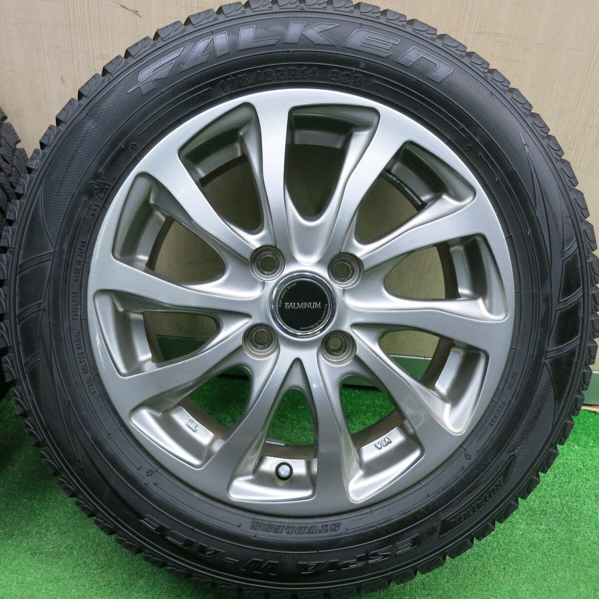 超バリ溝!ほぼ10分★スタッドレス 175/65R14 ファルケン エスピア W-ACE BALMINUM バルミナ 14インチ PCD100/4H★4112801HAス