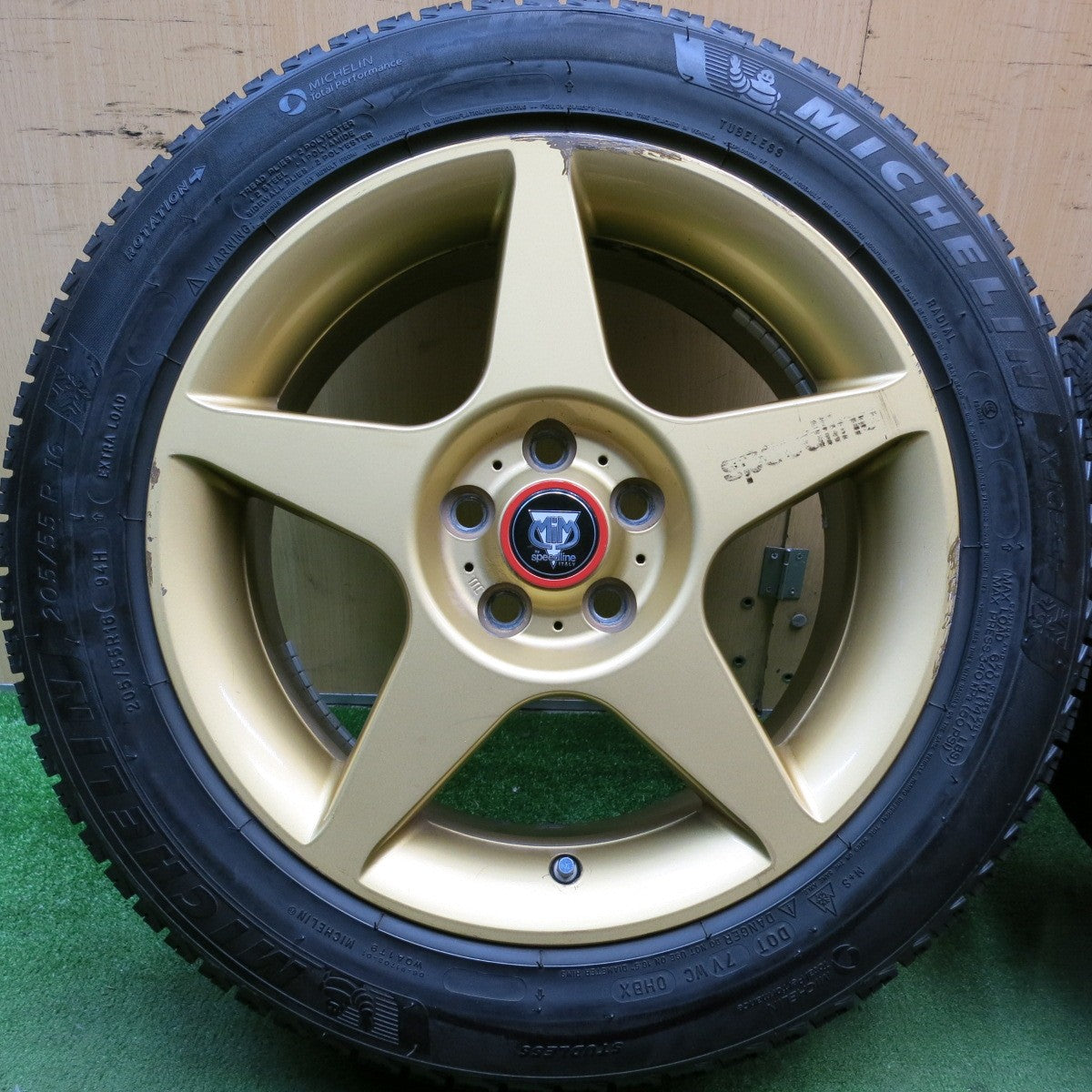 4本価格★SSR speedline MiM 205/55R16 スタッドレス ミシュラン X-ICE3+ スピードライン 16インチ PCD100/5H★5062001HAノ