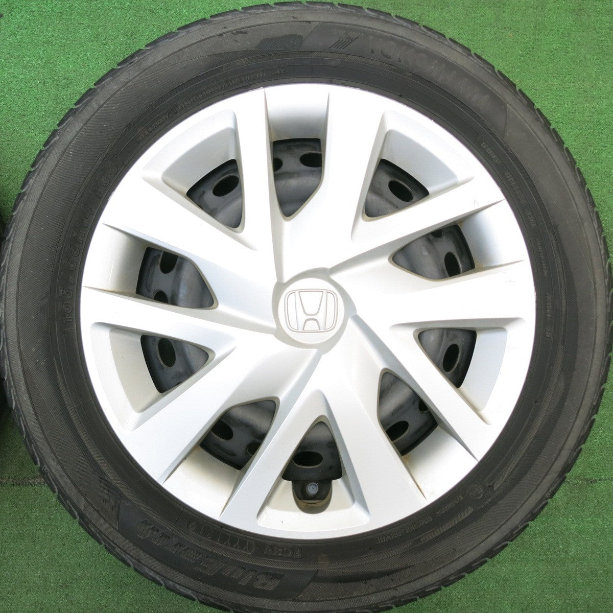 4本価格★ホンダ N-BOX 純正 スチール 155/65R14 ヨコハマ ブルーアース 14インチ Nボックス PCD100/4H★5042711HAノ