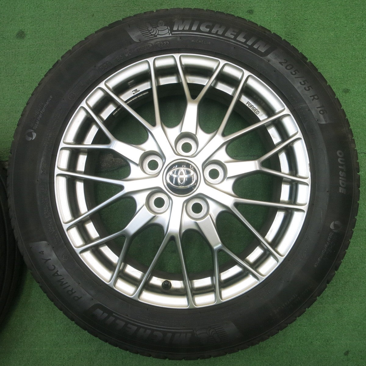 バリ溝!23年!キレイ!9.5分★トヨタ 80系 ノア ヴォクシー 純正 BBS 205/55R16 ミシュラン プライマシー4 ブリヂストン プレイズ PX-RV2 16インチ PCD114.3/5H★5051802NJノ