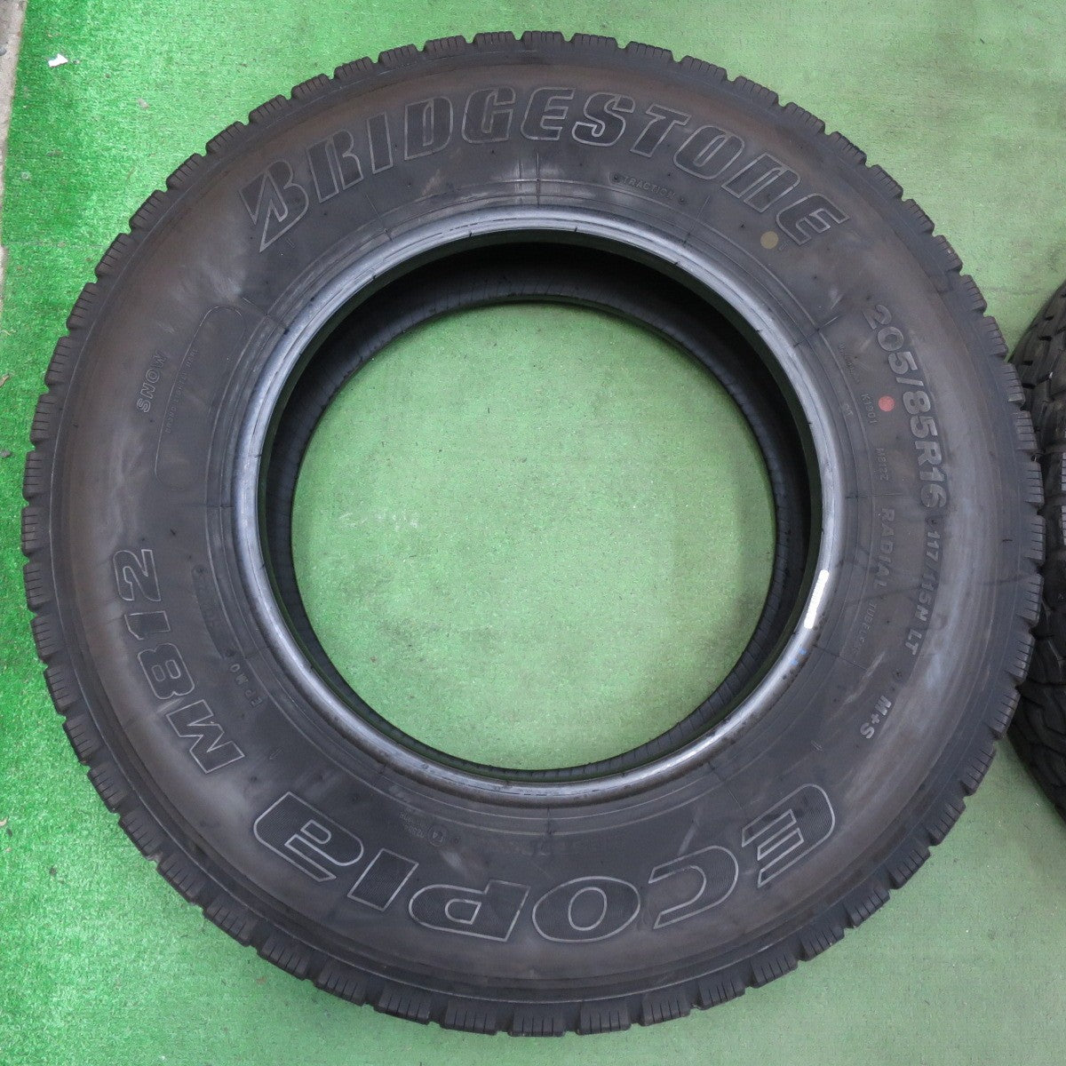 バリ溝!25年!9分!6本★トラック タイヤ 205/85R16 117/115N ブリヂストン エコピア M812 ミックス オールシーズン 16インチ★5101005イスタ