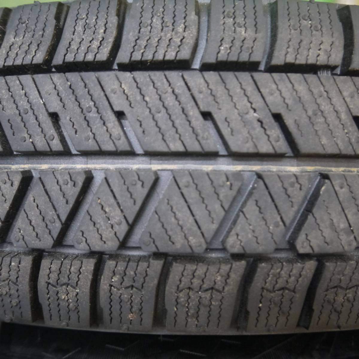 タイヤほぼ未使用!21年★スタッドレス 145/80R13 ブリヂストン ブリザック VRX3 DUFACT DF5 PCD100/4H★4021602Hス