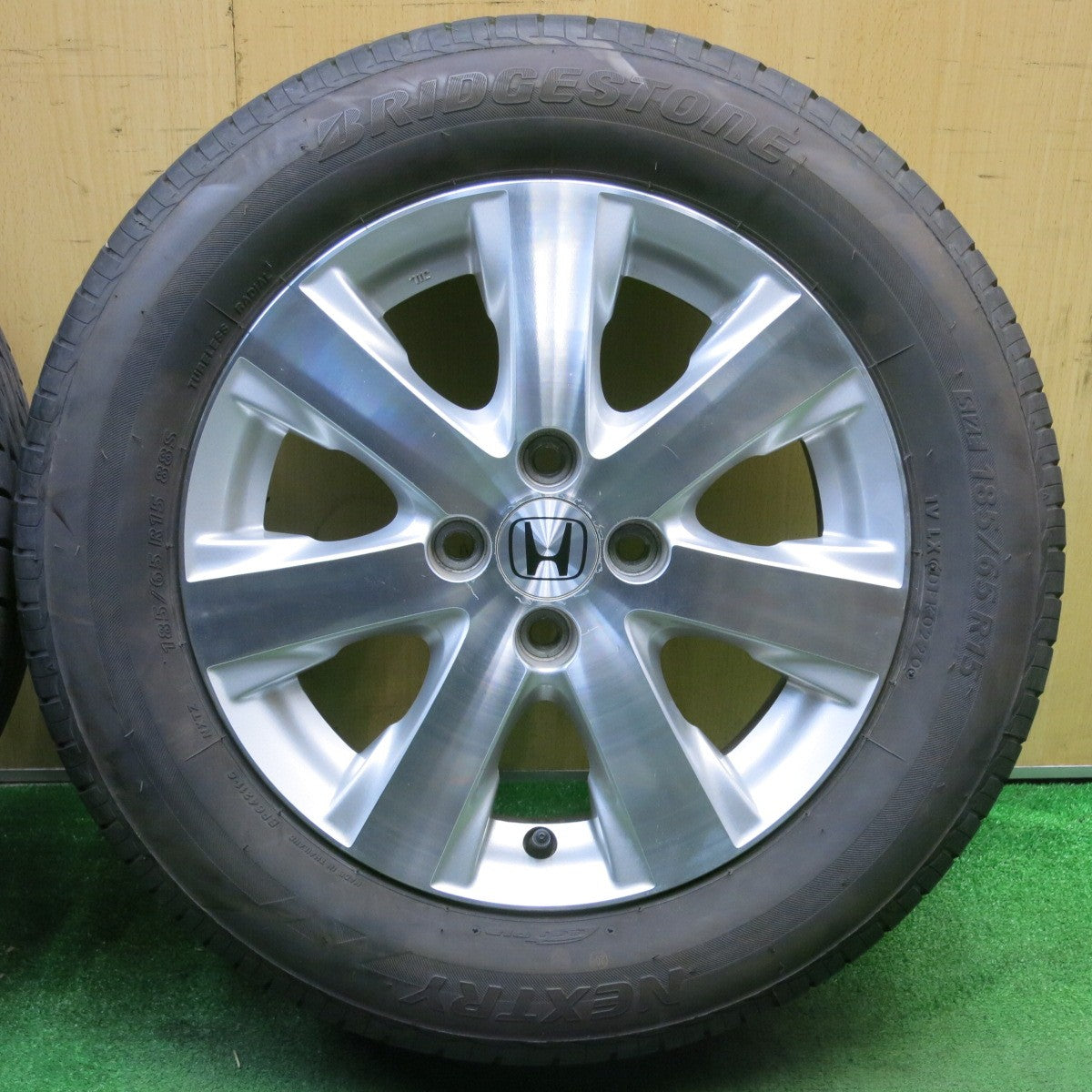 バリ溝!9分★ホンダ GB3 フリード 純正 185/65R15 ブリヂストン ネクストリー エコピア 15インチ PCD100/4H★5042601NJノ