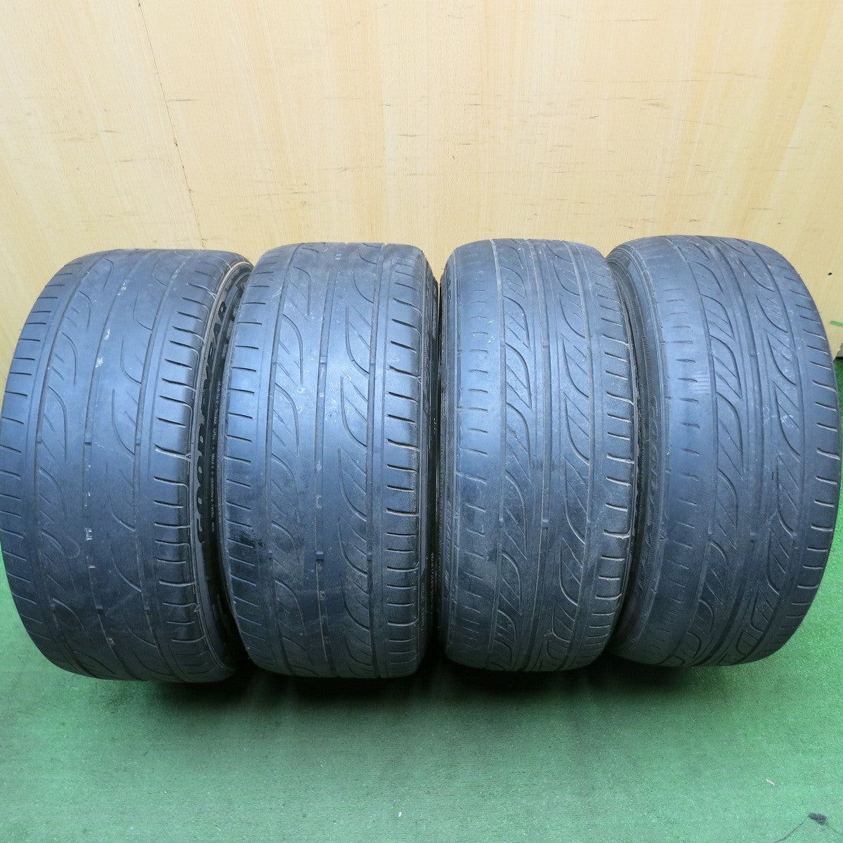 4本価格★SHALLEN AX AME ディッシュ 225/45R18 255/40R18 グッドイヤー イーグル LS200 hybrid2 18インチ シャレン PCD114.3/5H★5072705HAノ