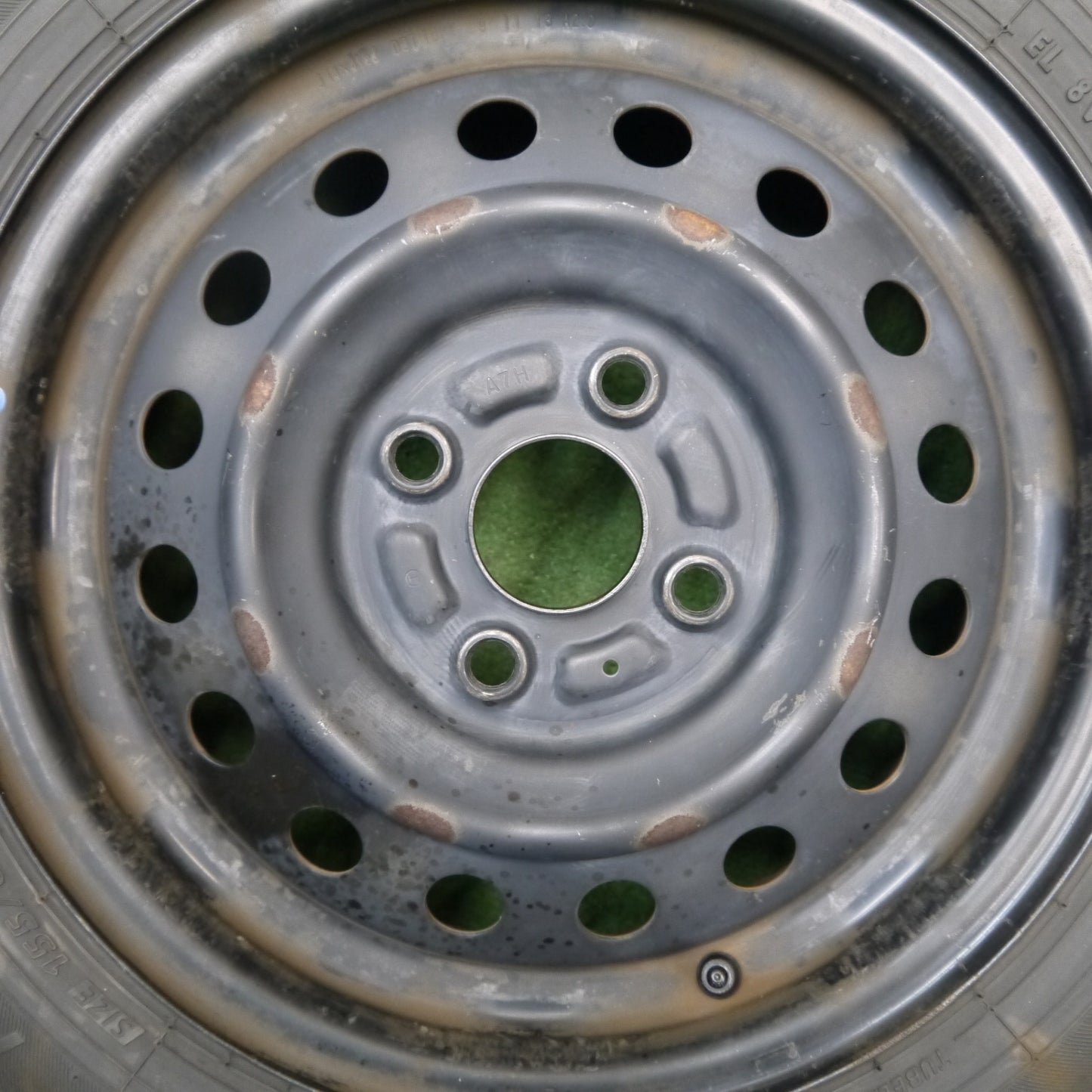 バリ溝!24年!ほぼ10分★スズキ スペーシア 純正 スチール 155/65R14 ブリヂストン NEWNO ニューノ 14インチ PCD100/4H★5041404Hノ
