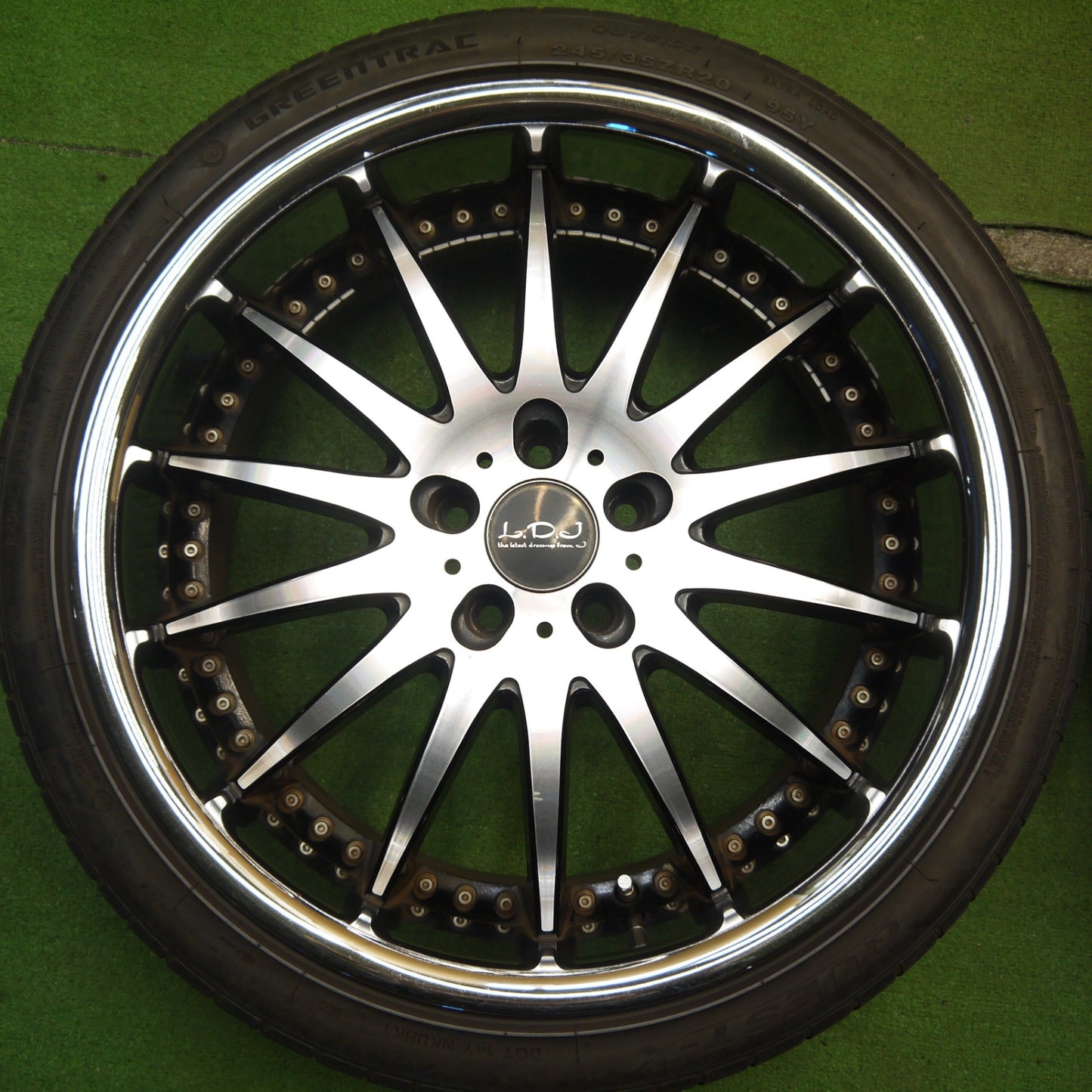 4本価格!22年★レグザーニ LX14 L.D.J 245/35R20 ヨコハマ ブルーアース RV-02 グリーントラック QUEST-X ルッチーニ BUONO SPORT LEXANI LDJ PCD114.3/5H★5051909Hノ