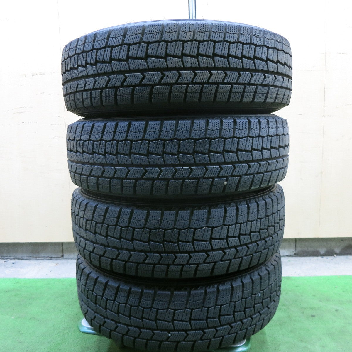 バリ溝!23年!キレイ!9.5分★ホンダ フィット 純正 スチール 175/65R15 スタッドレス ダンロップ ウインターマックス WM02 15インチ PCD100/4H★6012308ナス