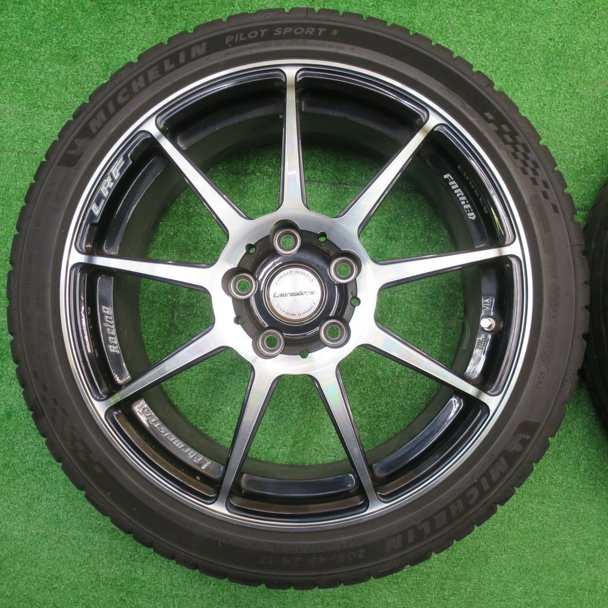 4本価格!24年★LEHRMEISTER RACING LRF-S9 205/45R17 ミシュラン パイロットスポーツ5 レアマイスター 17インチ PCD114.3/5H★5101608NJノ