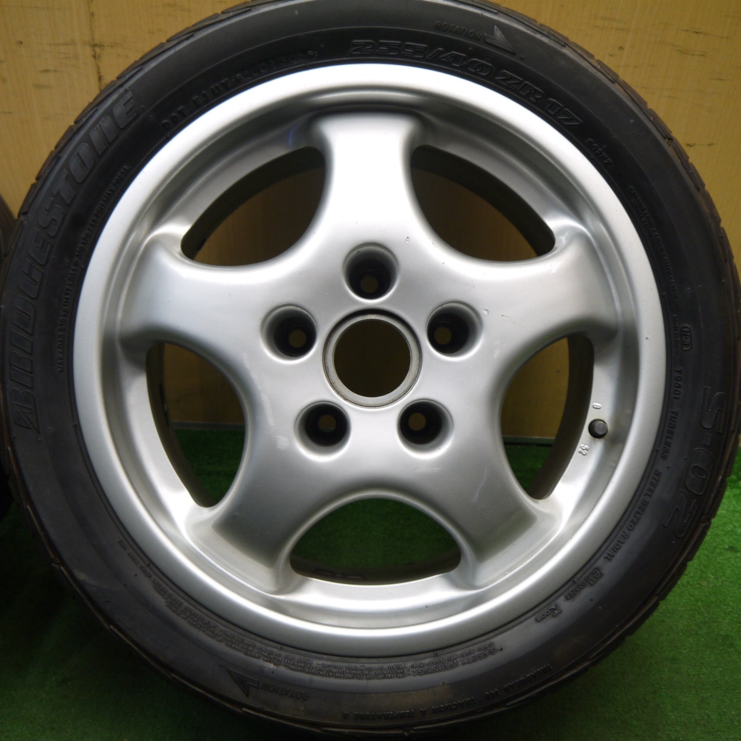 4本価格★ポルシェ 964 純正 205/50R17 255/40R17 ブリヂストン S-02 17インチ PCD130/5H★5060401Hノ