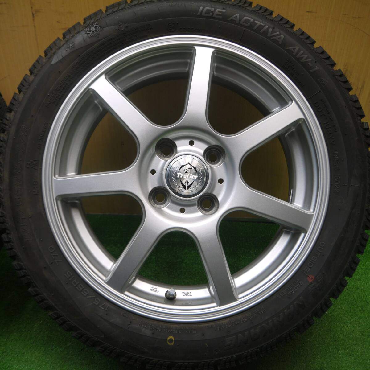 22年!★三菱 i アイ 145/65R15 175/55R15 スタッドレス ナンカン アイス アクティバ AW-1 トレファー PCD100/4H★4121008Hス