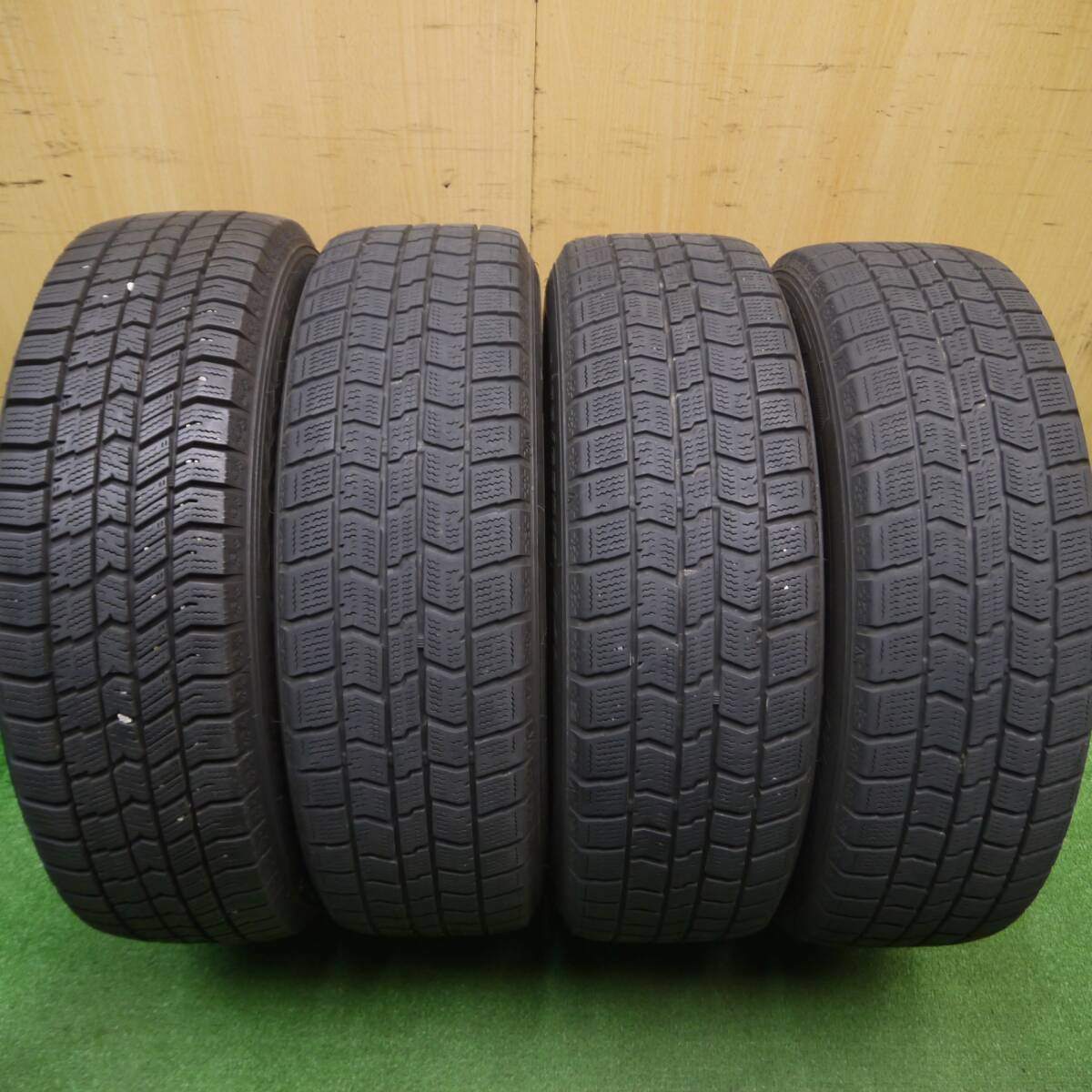 バリ溝!23年!キレイ!9分★SMACK レジーナ ENKEI AME 共豊 175/65R15 スタッドレス グッドイヤー アイスナビ7 スマック PCD100/4H★4112501Hス
