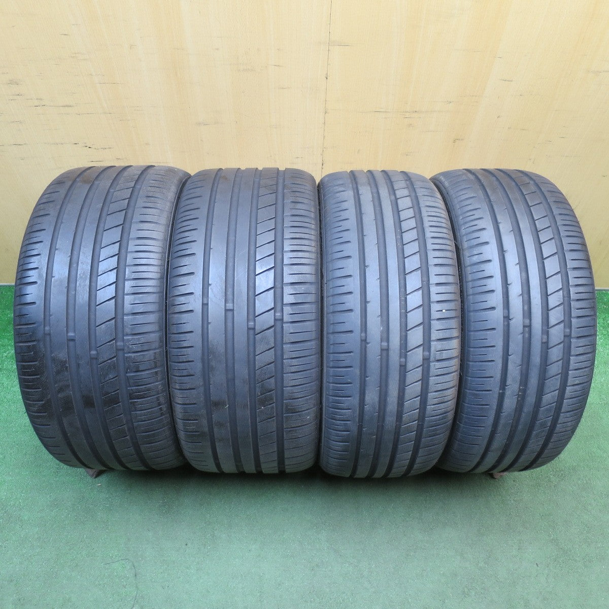 バリ溝!キレイ!8.5分★BMW 3シリーズ E90 Mスポーツ 純正 225/40R18 255/35R18 ジーテックス HP2000 vfm 18インチ PCD120/5H★6052003NJノ