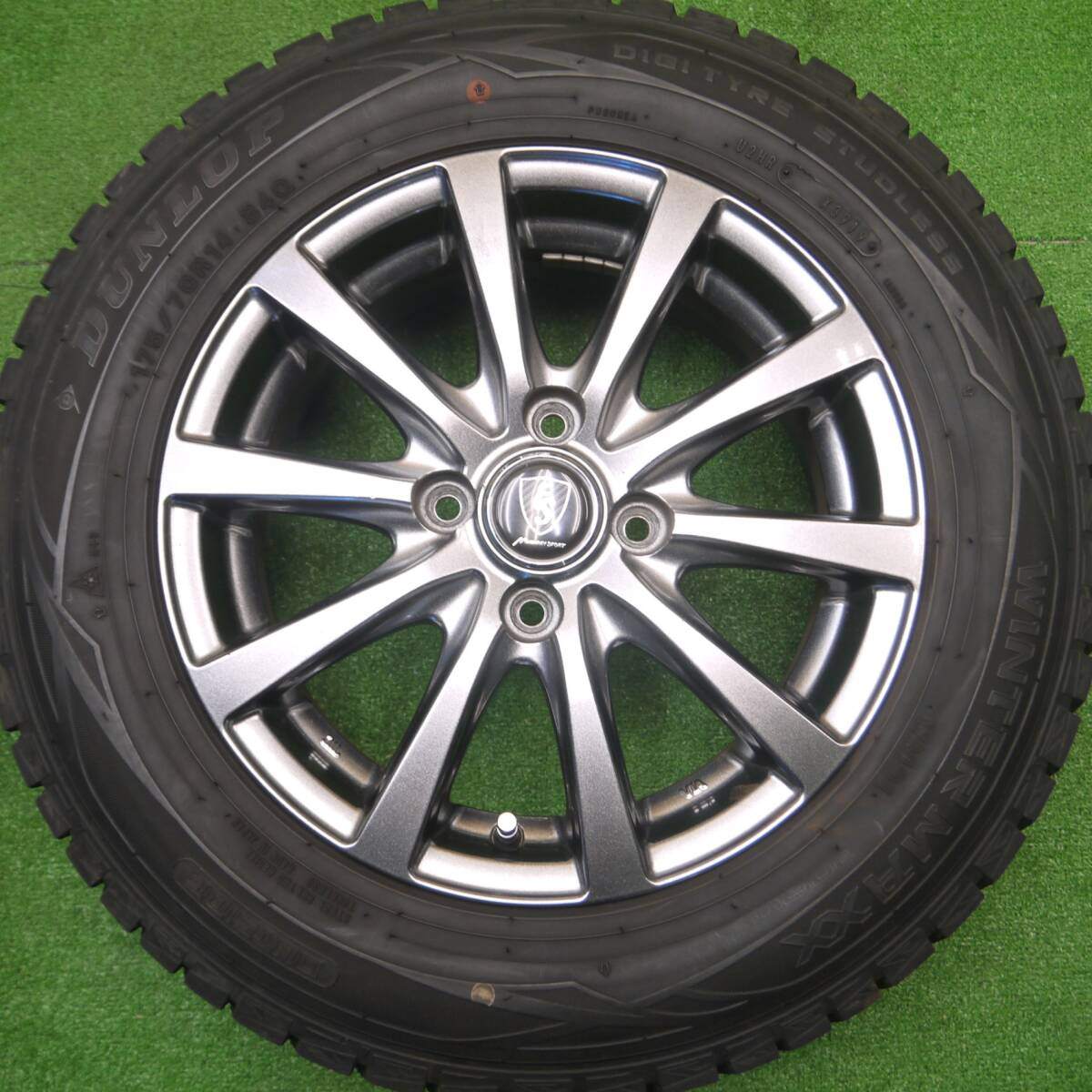 バリ溝!8.5分★スタッドレス 175/70R14 ダンロップ ウインターマックス WM01 MANARAY SPORT マナレイ PCD100/4H★4092413Hス