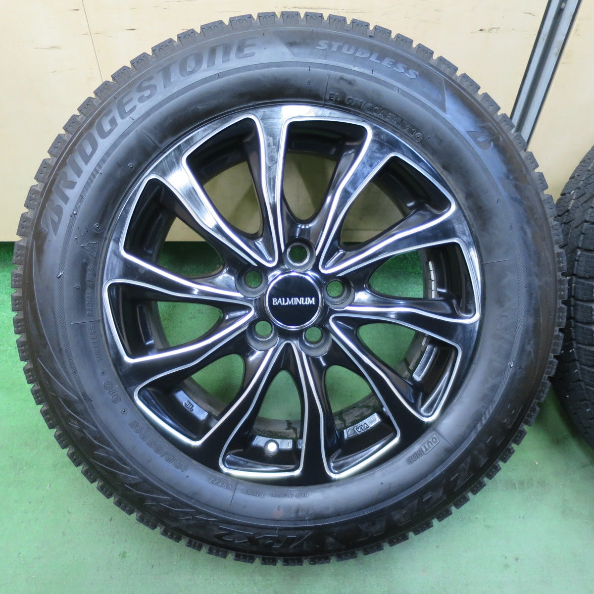 バリ溝!23年!9分★プリウス 等 195/65R15 スタッドレス ブリヂストン ブリザック VRX2 BALMINUM バルミナ 15インチ PCD100/5H★5090302TTス