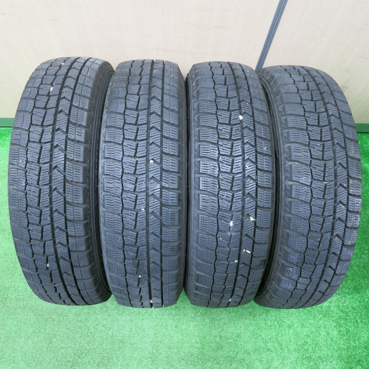 21年!★スタッドレス 155/65R14 ダンロップ ウインターマックス WM02 Exceeder エクシーダー 14インチ PCD100/4H★4121104NJス
