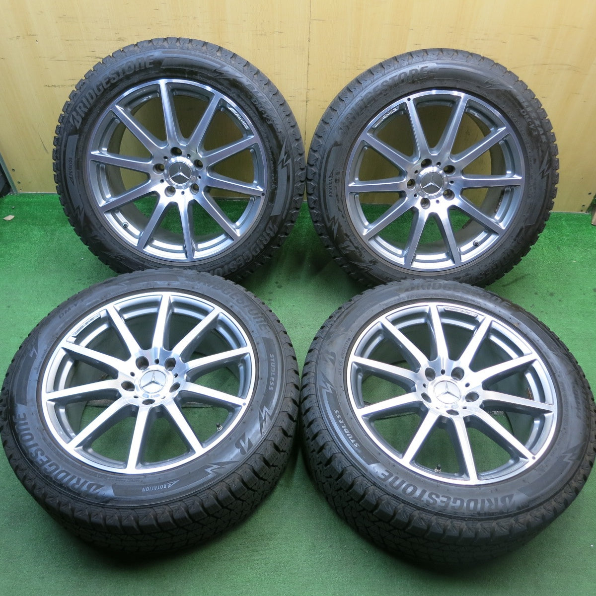 センサー付!バリ溝!21年!キレイ!9.5分★ベンツ W463 A Gクラス ゲレンデ G63 純正 AMG 275/50R20 スタッドレス ブリヂストン ブリザック DM-V3 20インチ PCD130/5H★5082801HAス