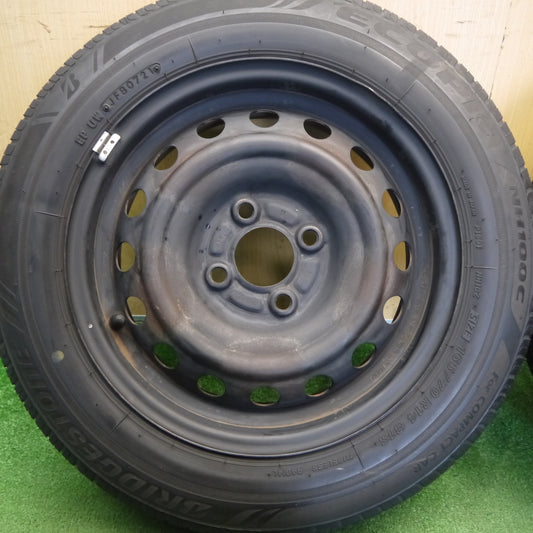 4本価格◎165/70R14 ブリヂストン エコピア NH100C スチール ホイール 14インチ PCD100/4H◎6071507Hノ