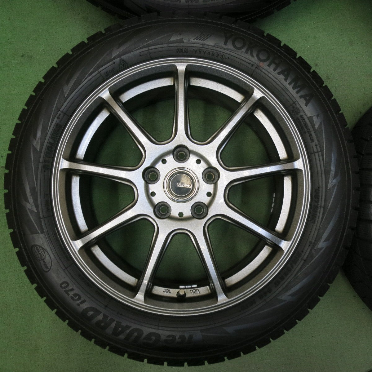 バリ溝!23年!キレイ!9.5分★スタッドレス 215/55R17 ヨコハマ アイスガード iG70 G.Speed Gスピード 17インチ PCD114.3/5H★5073009SYス