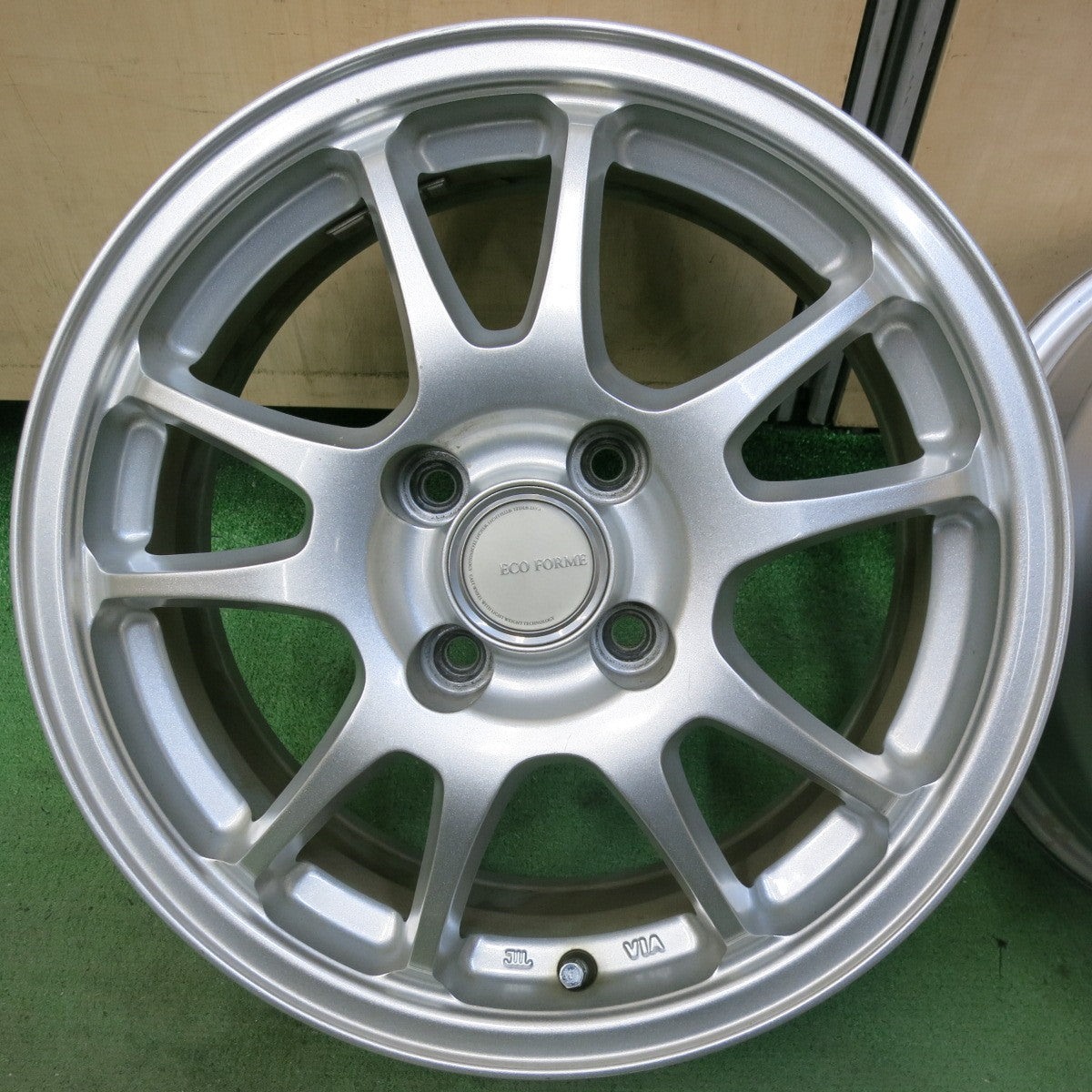キレイ★ECO FORME ブリヂストン製 15インチ ホイール 15×6J エコフォルム PCD100/4H★5051611SYホ