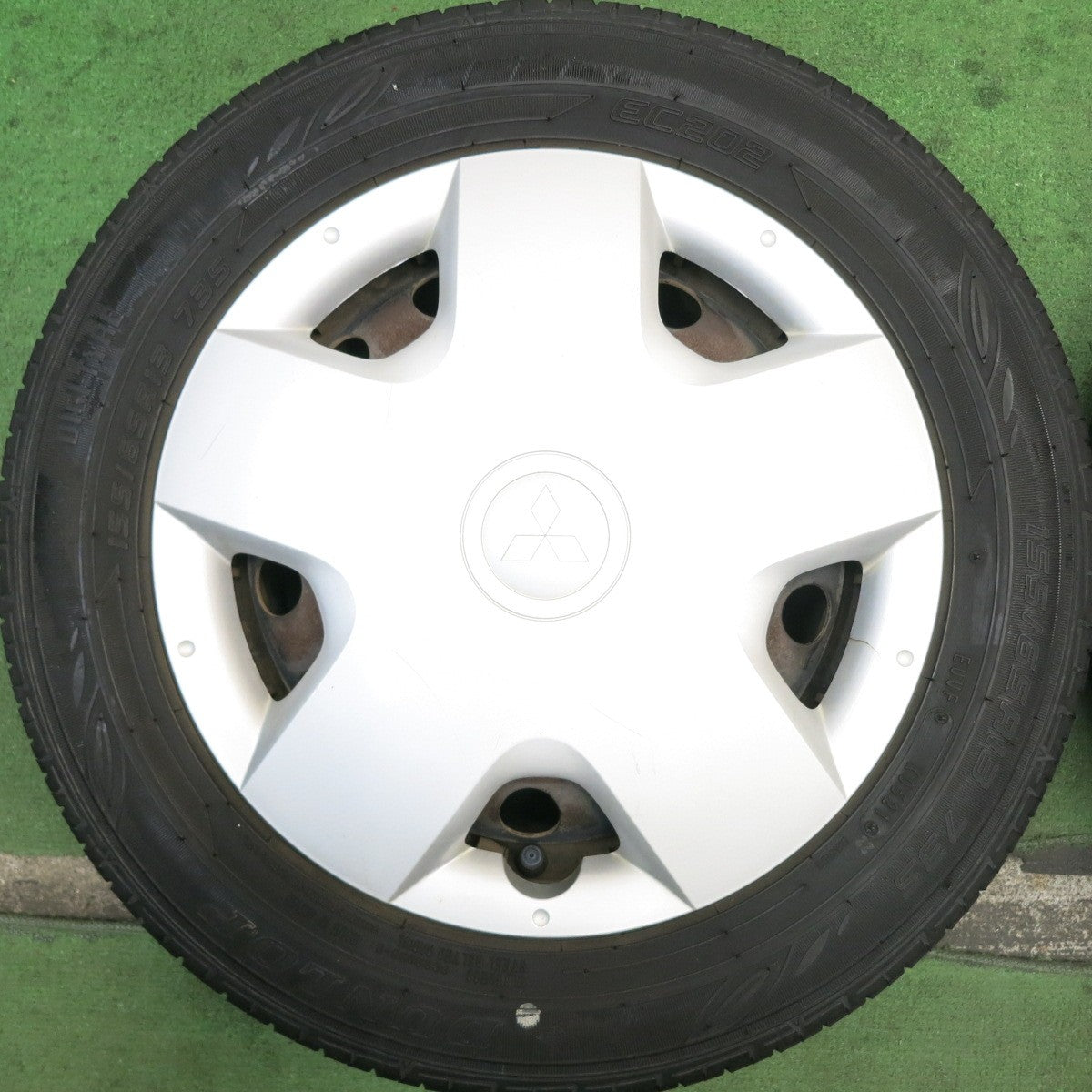4本価格!21年★三菱 ekワゴン 純正 155/65R13 ダンロップ EC202 13インチ PCD100/4H★5083009HAノ