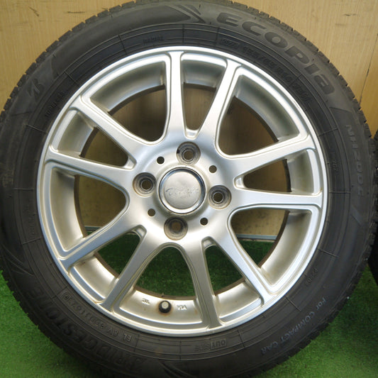 4本価格!23年◎155/65R14 ブリヂストン エコピア NH200C Vitale 社外 アルミ 14インチ PCD100/4H◎6071508Hノ