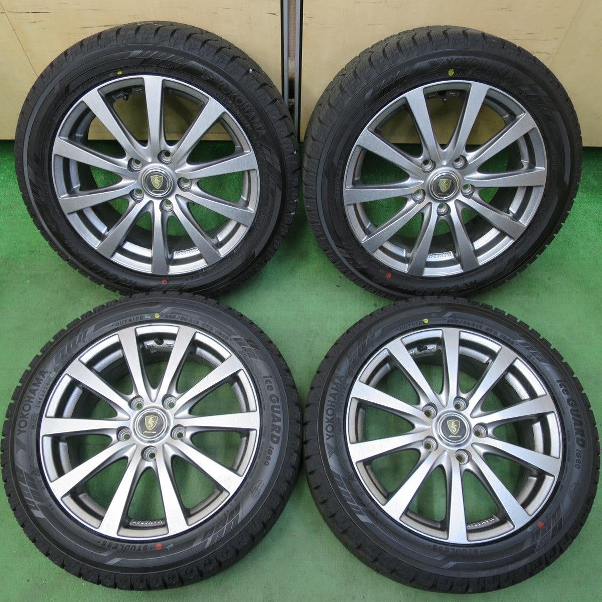 超バリ溝!24年!ほぼ10分★スタッドレス 205/50R16 ヨコハマ アイスガード iG60 MANARAY SPORT マナレイスポーツ 16インチ PCD114.3/5H★5042110イス