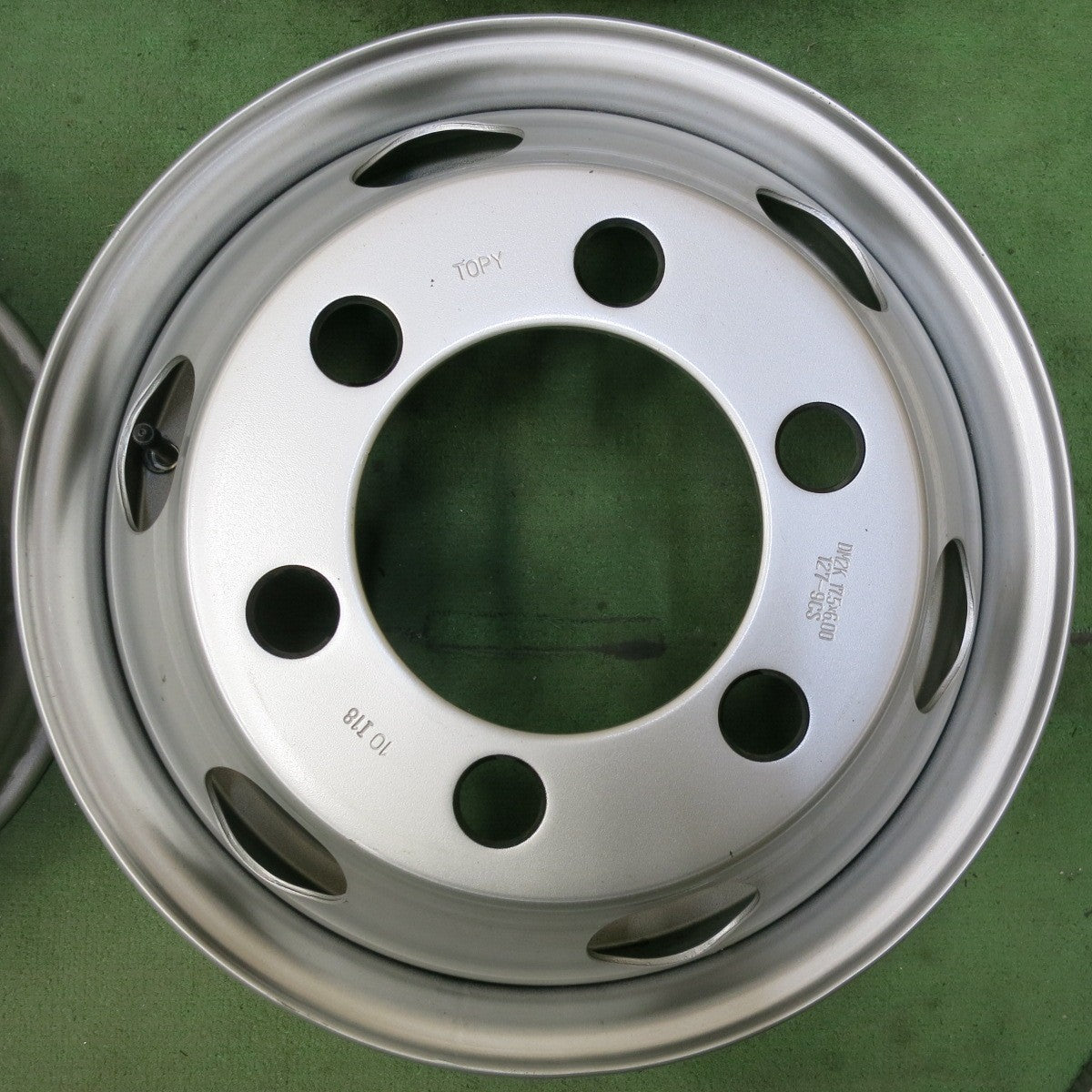 新車外し!ほぼ未使用!6本★トラック TOPY スチール ホイール 17.5インチ 17.5×6.00 127-9CS PCD222.25/6H★5070413SYホ