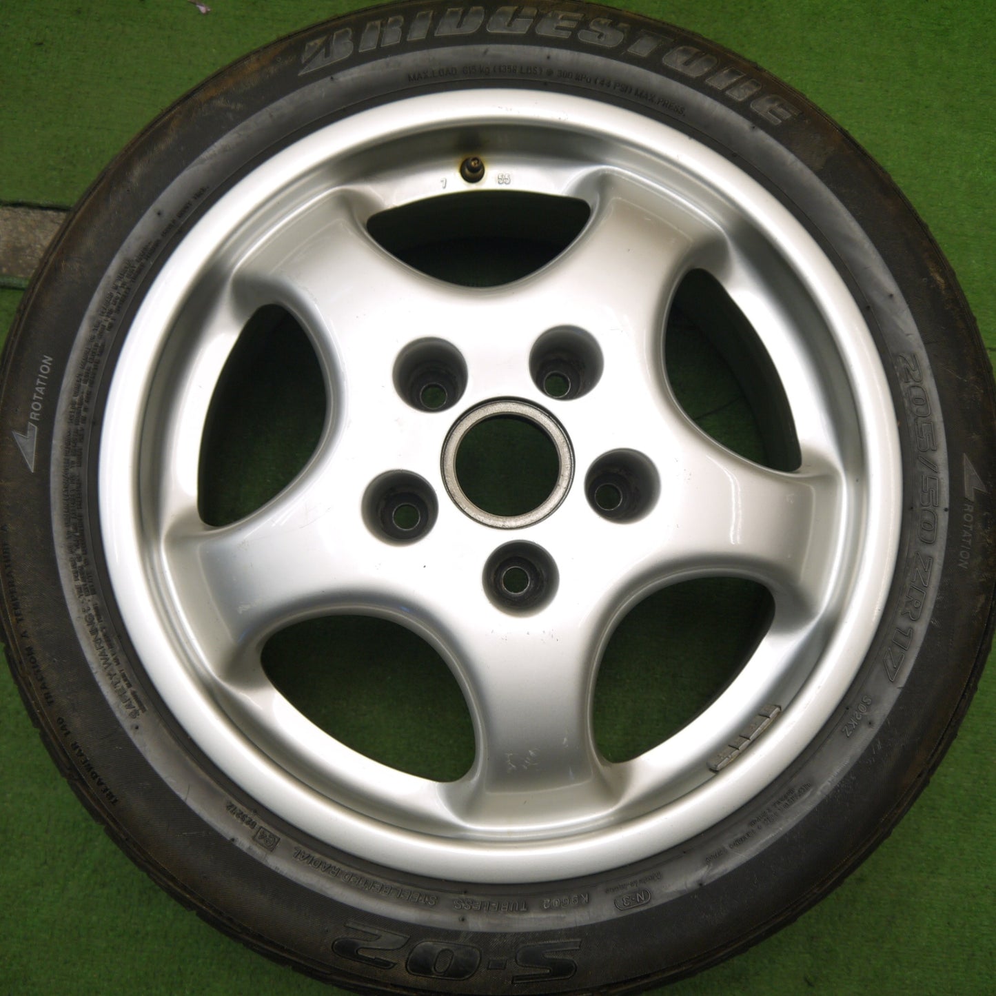 4本価格★ポルシェ 964 純正 205/50R17 255/40R17 ブリヂストン S-02 17インチ PCD130/5H★5060401Hノ