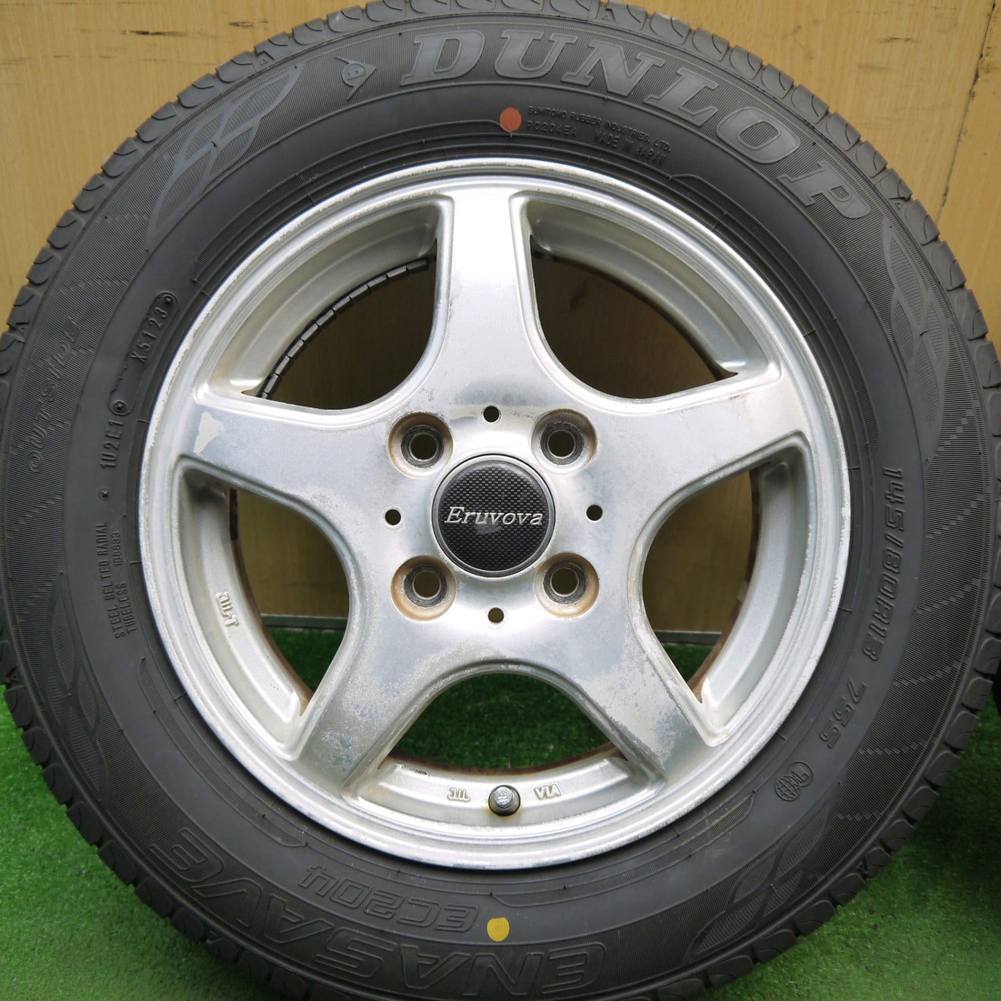 バリ溝!23年!8.5分★145/80R13 ダンロップ エナセーブ EC204 Eruvova 13インチ PCD100/4H★5080504Hノ