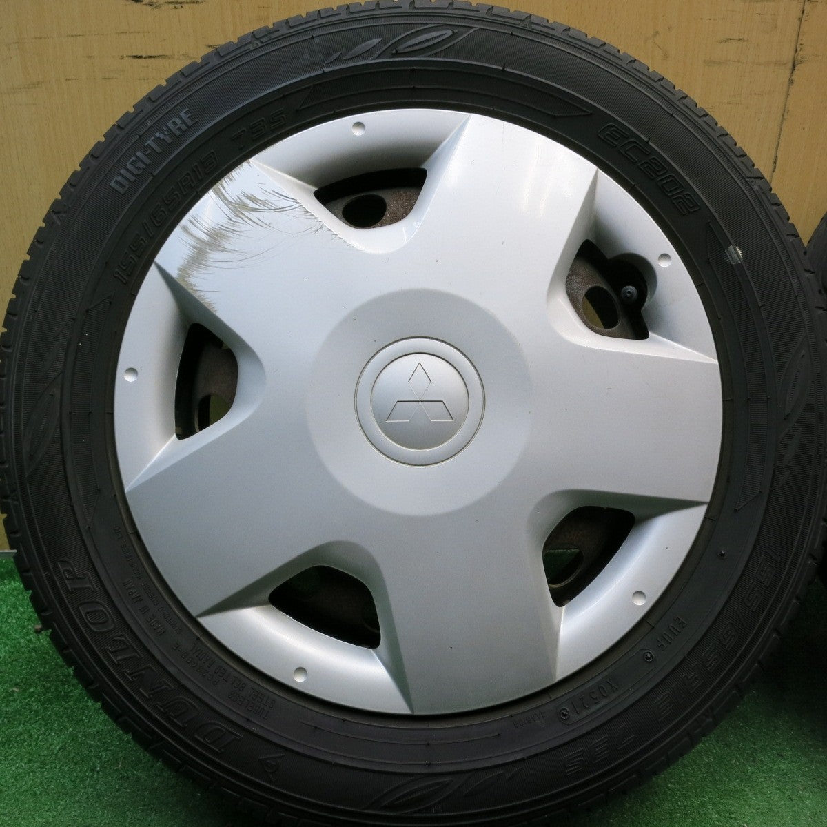 4本価格!21年★三菱 ekワゴン 純正 155/65R13 ダンロップ EC202 13インチ PCD100/4H★5083009HAノ