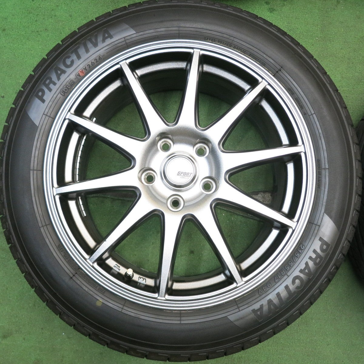 ほぼ未使用!24年!キレイ★215/55R17 プラクティバ BP01 ヨコハマ製 SPORT ABELIA スポルト アベリア 17インチ PCD114.3/5H★5082301HAノ