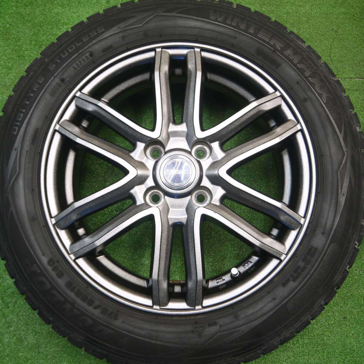 4本価格★スタッドレス 175/65R15 ダンロップ ウインターマックス WM01 SG-E 社外 アルミ 15インチ PCD100/4H★4093005Hス
