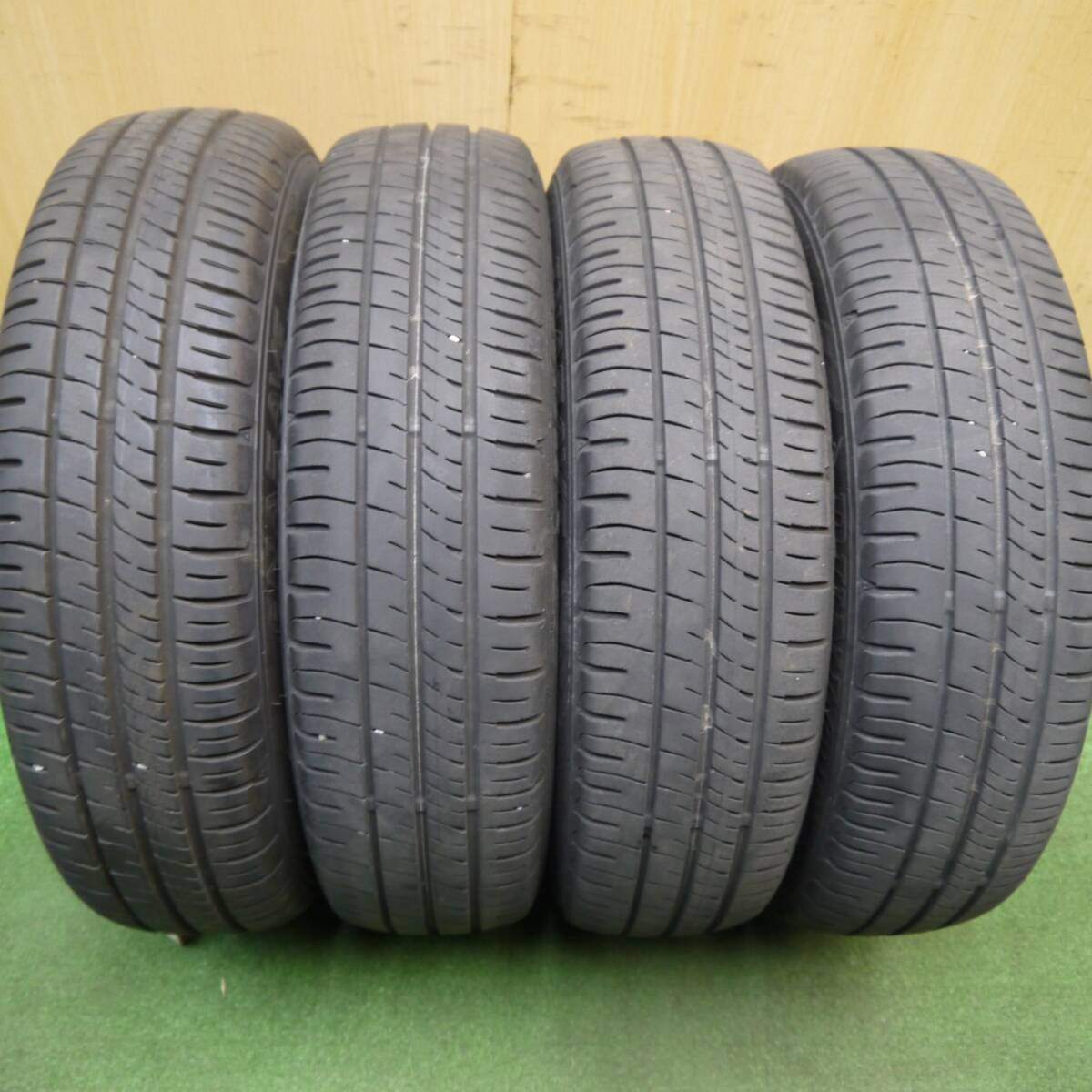 バリ溝!24年!9分★ダイハツ ミライース 純正 155/65R14 ダンロップ エナセーブ EC204 14インチ PCD100/4H★5040101Hノ