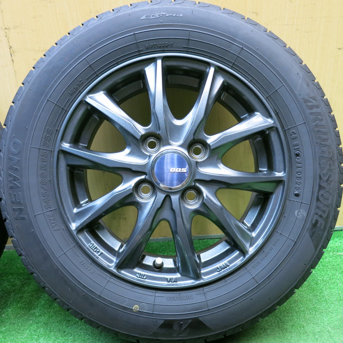 タイヤほぼ未使用!23年!キレイ★145/80R13 ブリヂストン NEWNO ニューノ D.O.S. DOS 13インチ PCD100/4H★5061309HAノ