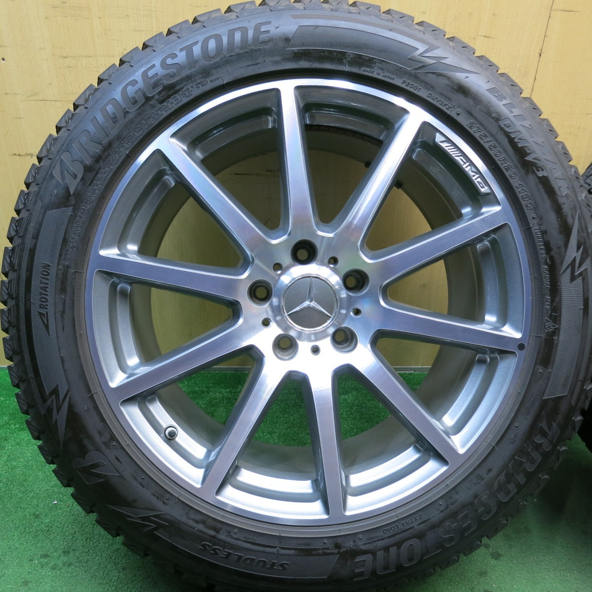 センサー付!バリ溝!21年!キレイ!9.5分★ベンツ W463 A Gクラス ゲレンデ G63 純正 AMG 275/50R20 スタッドレス ブリヂストン ブリザック DM-V3 20インチ PCD130/5H★5082801HAス