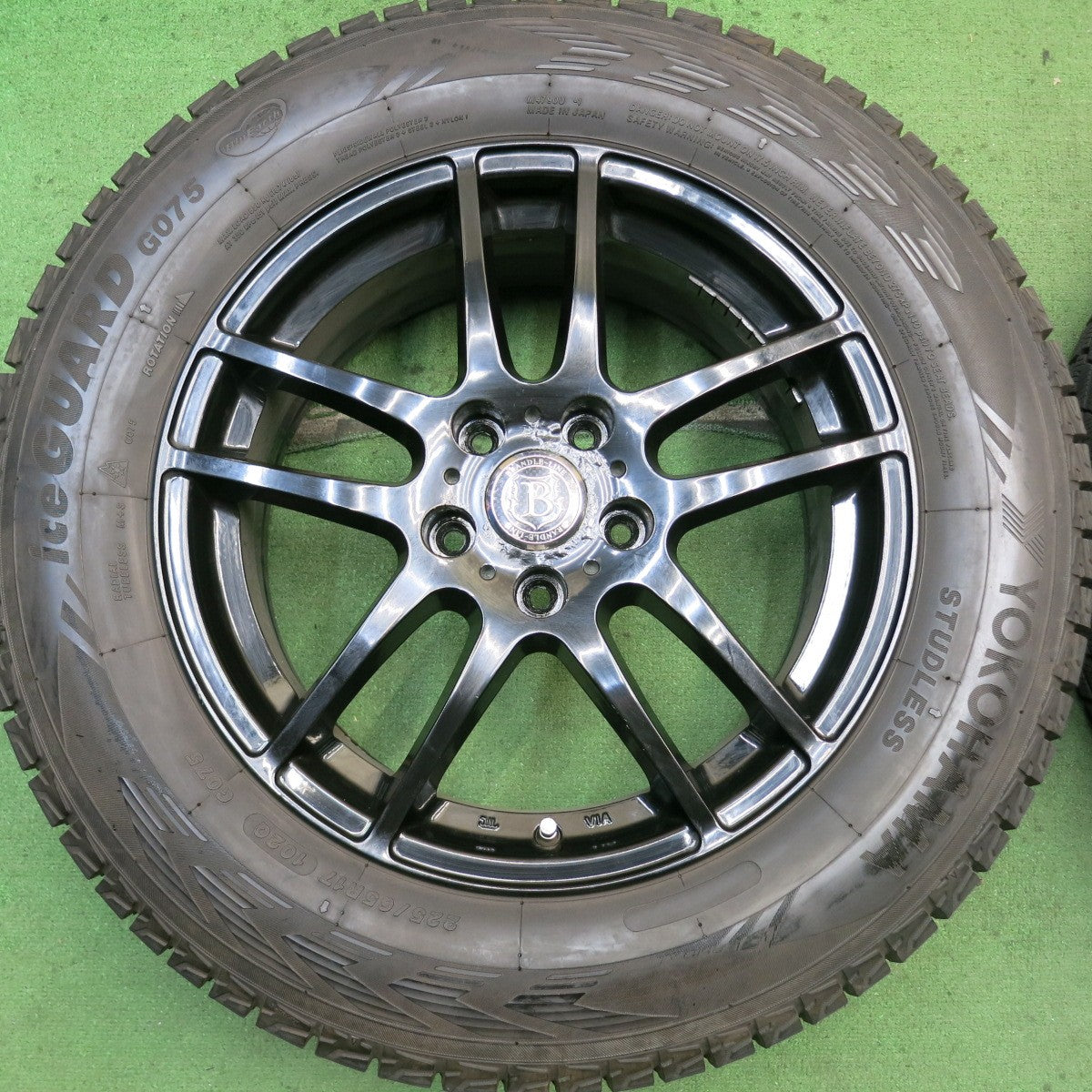 バリ溝!9.5分★スタッドレス 225/65R17 ヨコハマ アイスガード G075 BRANDLE-LINE ブランドルライン 17インチ PCD114.3/5H★5080802HAス