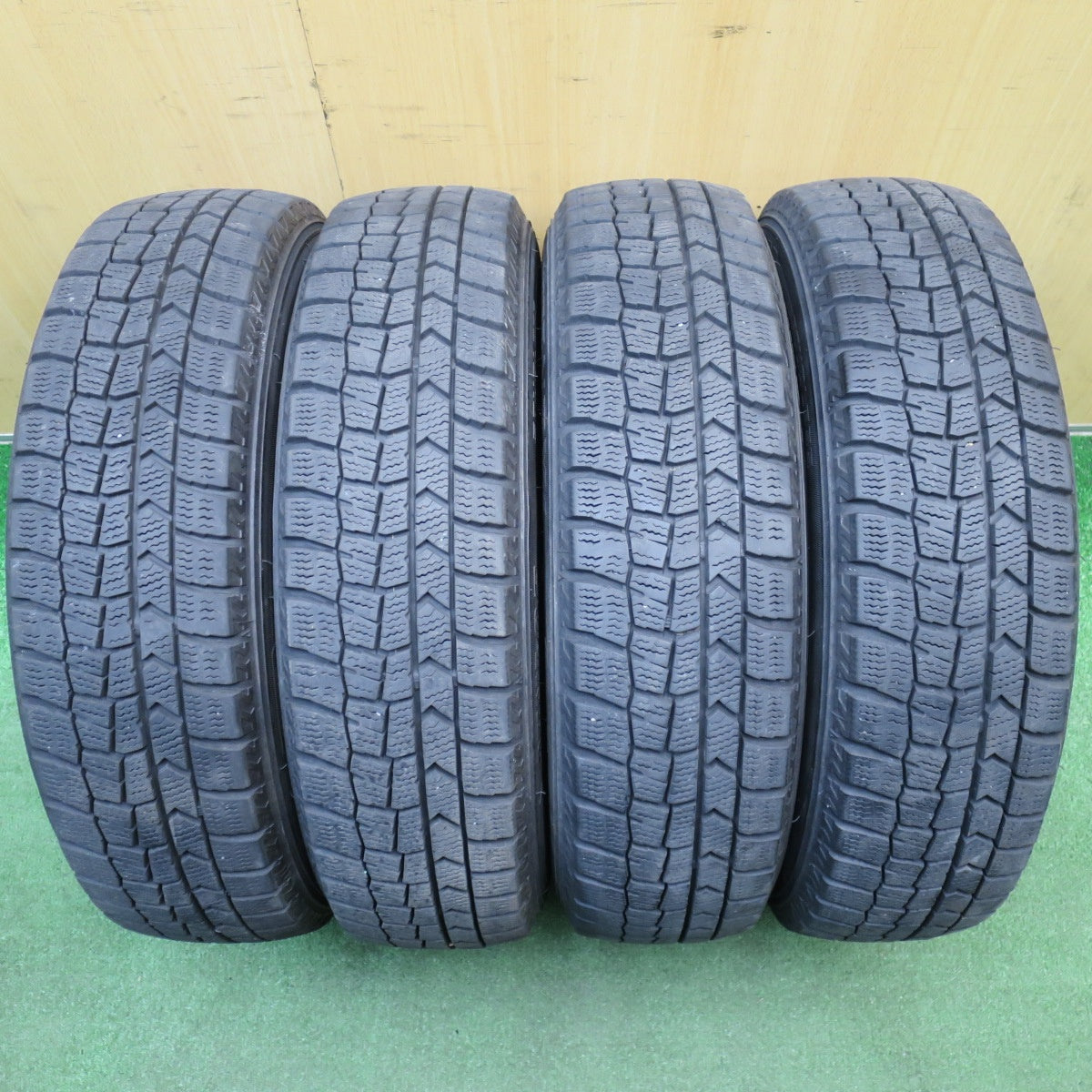 バリ溝!8.5分★スタッドレス 155/65R14 ダンロップ ウインターマックス WM02 G-speed Gスピード 14インチ PCD100/4H★6020302NJス