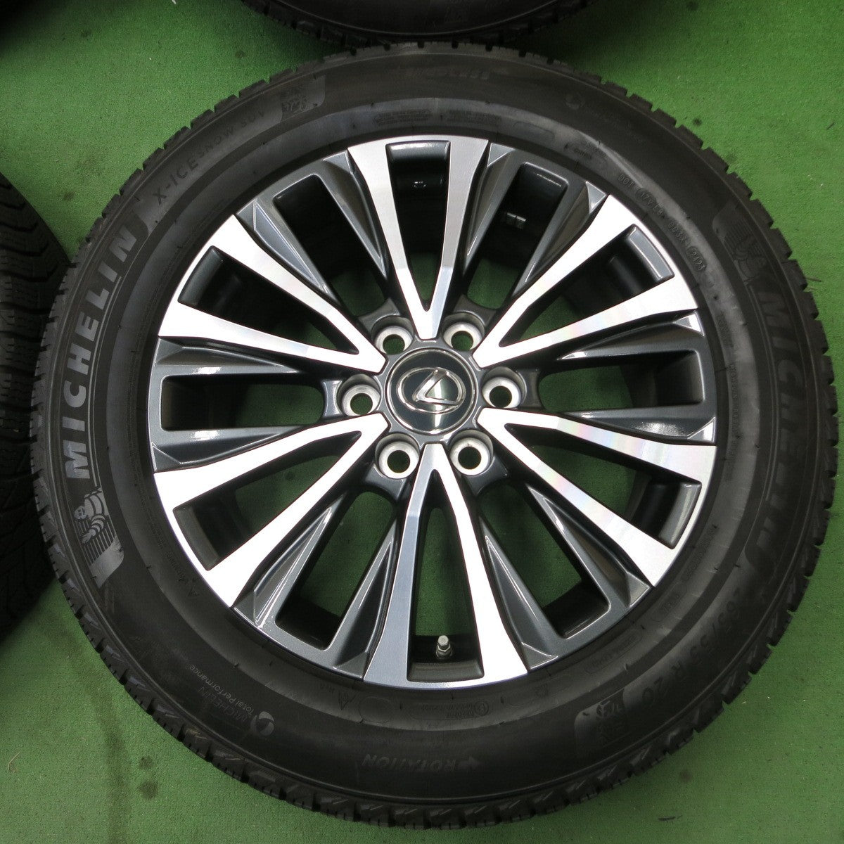 センサー付!バリ溝!23年!キレイ!9.5分以上★レクサス LX 600 純正 265/55R20 スタッドレス ミシュラン X-ICE SNOW SUV 20インチ PCD139.7/6H★5041101ナス