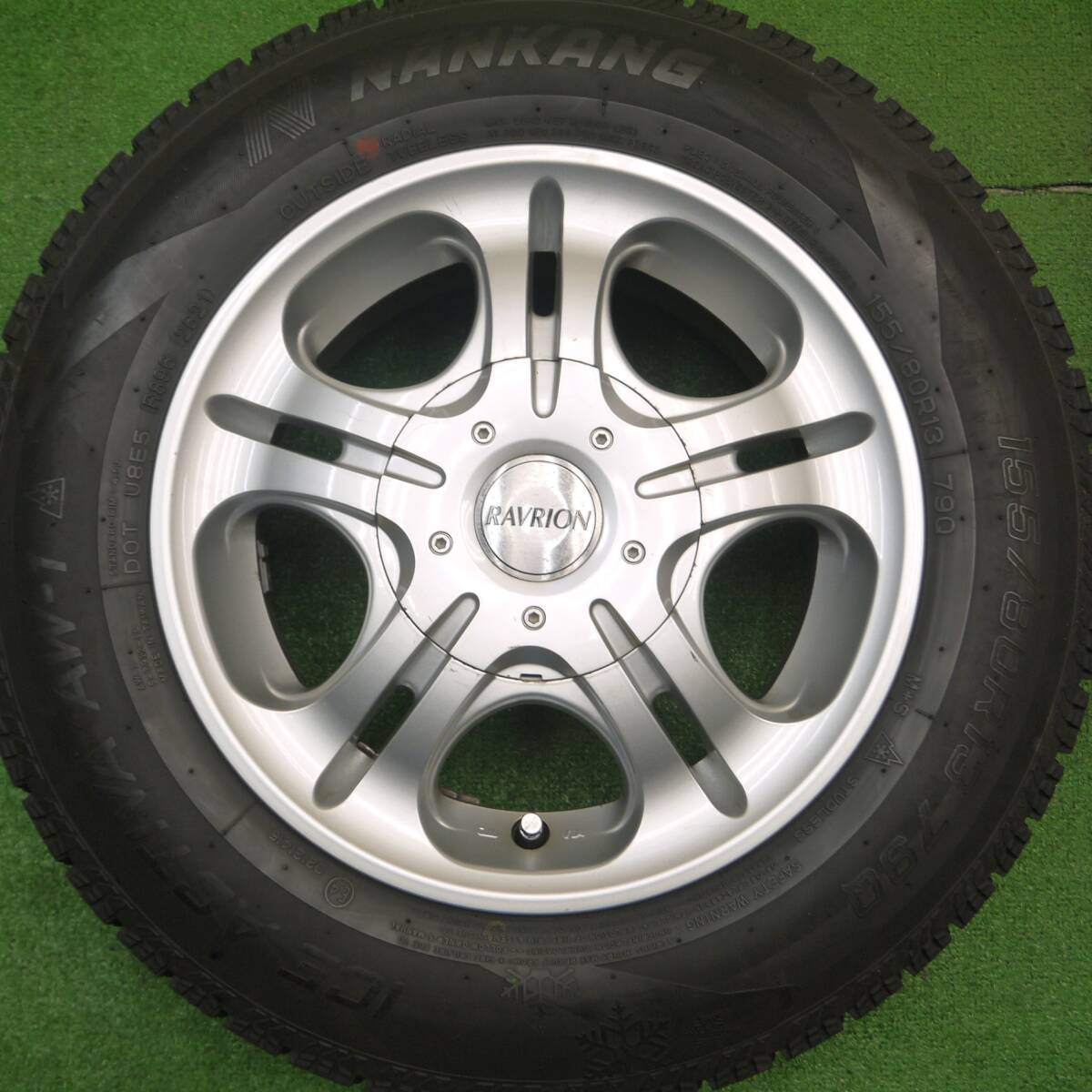 4本!21年★スタッドレス 155/80R13 ナンカン アイスアクティバ AW-1 RAVRION ラブリオン PCD100 114.3/4H マルチ★4103007Hス